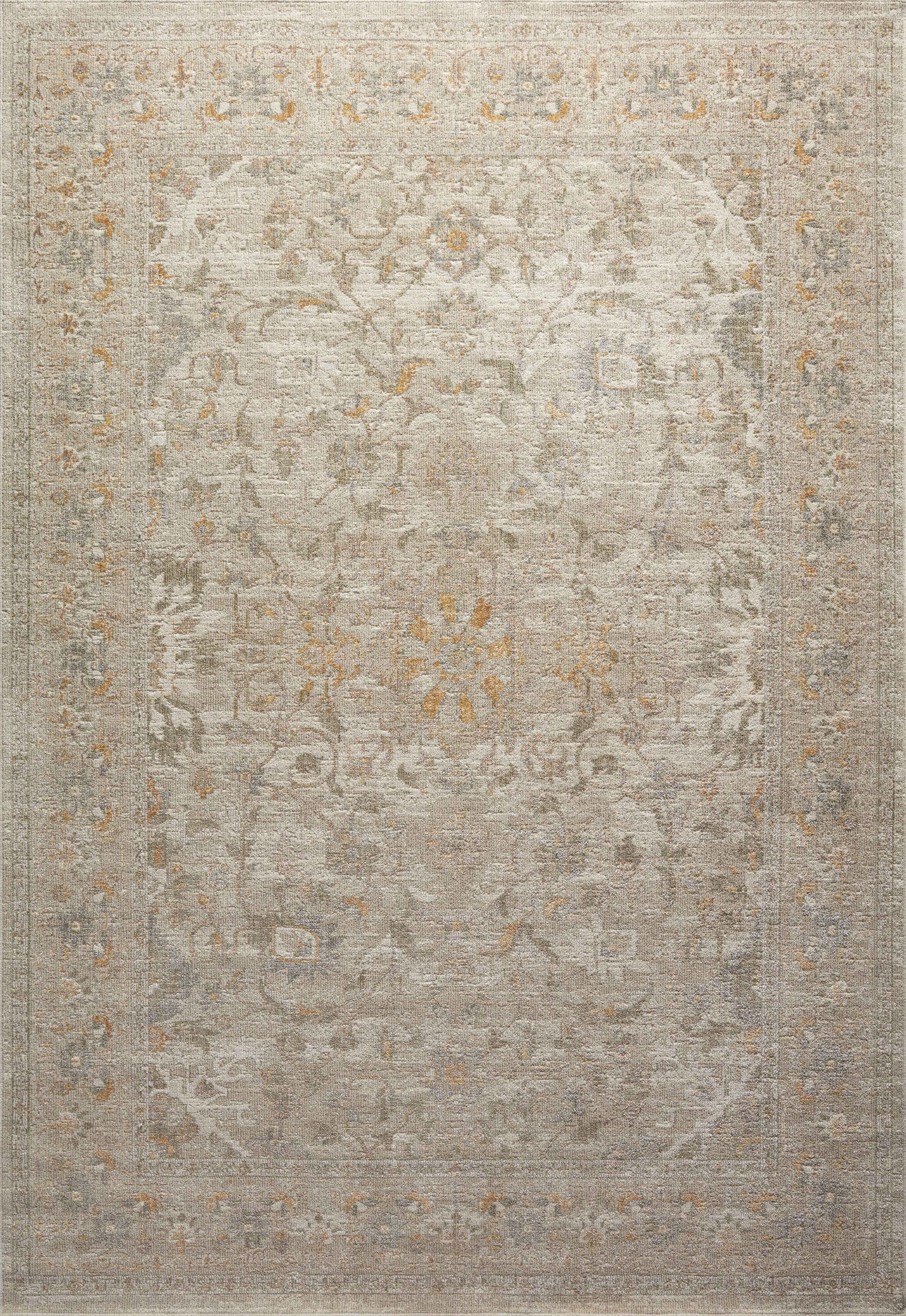 Ivory/Natural Reversible Easy-Care Rectangular Synthetic Rug 10' x 14'