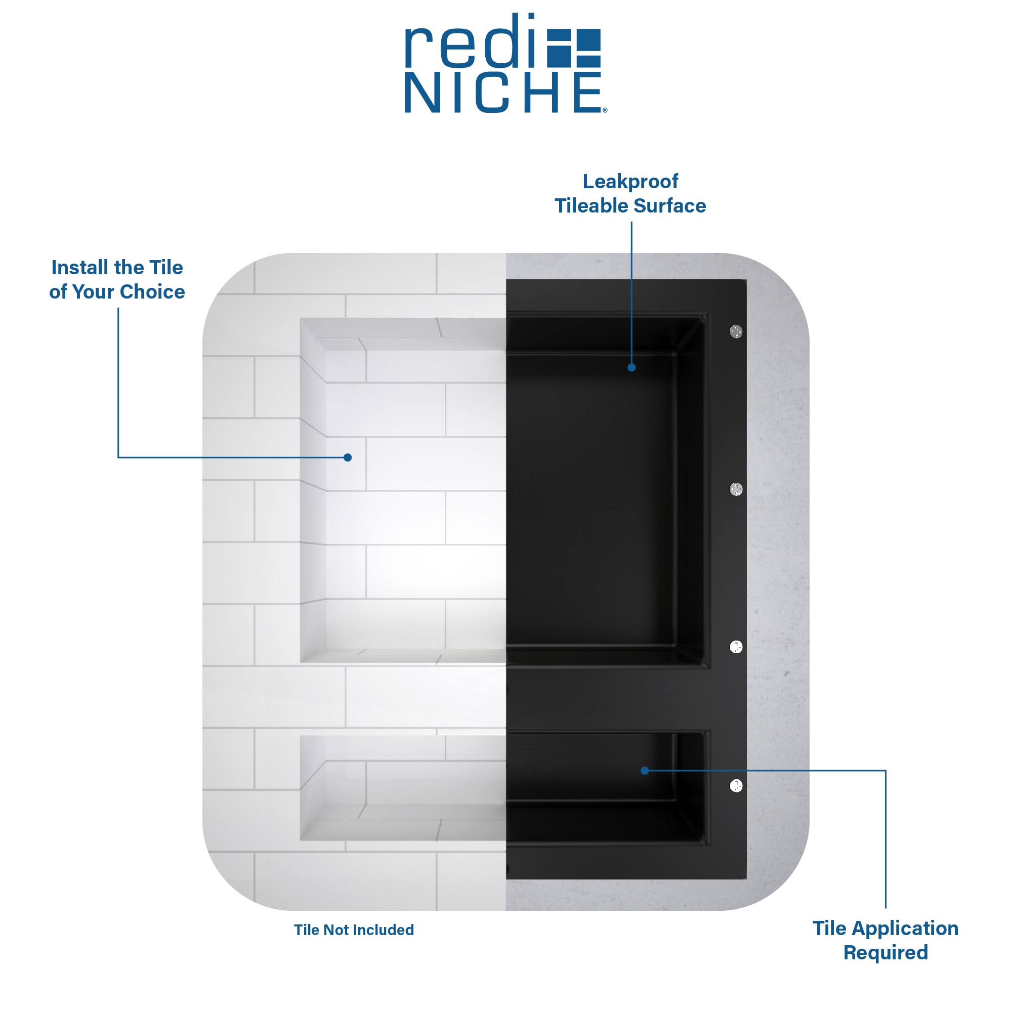 Suteck Shower Niche Double Shelf,Recessed Shower Niche Ready for