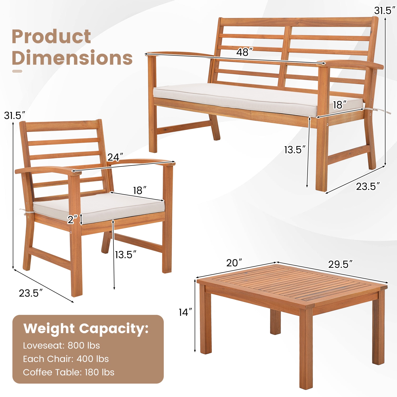 LIVIZA OUJ72078WH Patio-Conversation-Sets - View #2