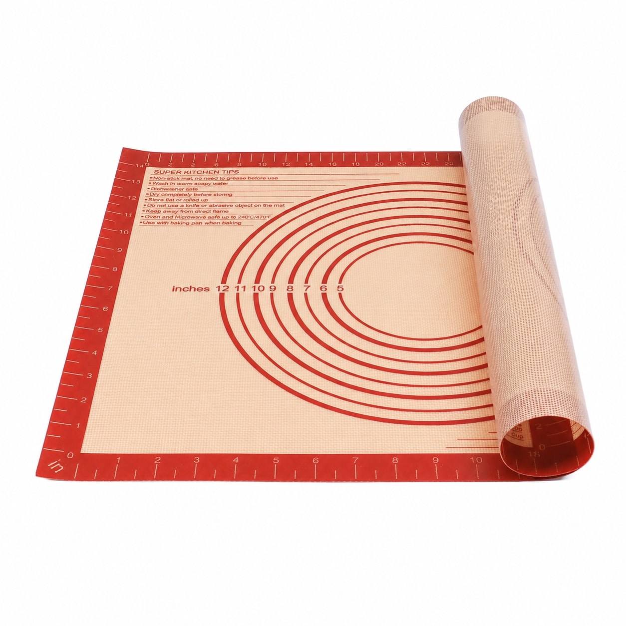 DHMHD  Extra Thick Silicone Pastry Mat Large NonStick Baking Mat with Measurement for Kneading Fondant Dough Rolling Cookie Sheet Pie Crust Bake