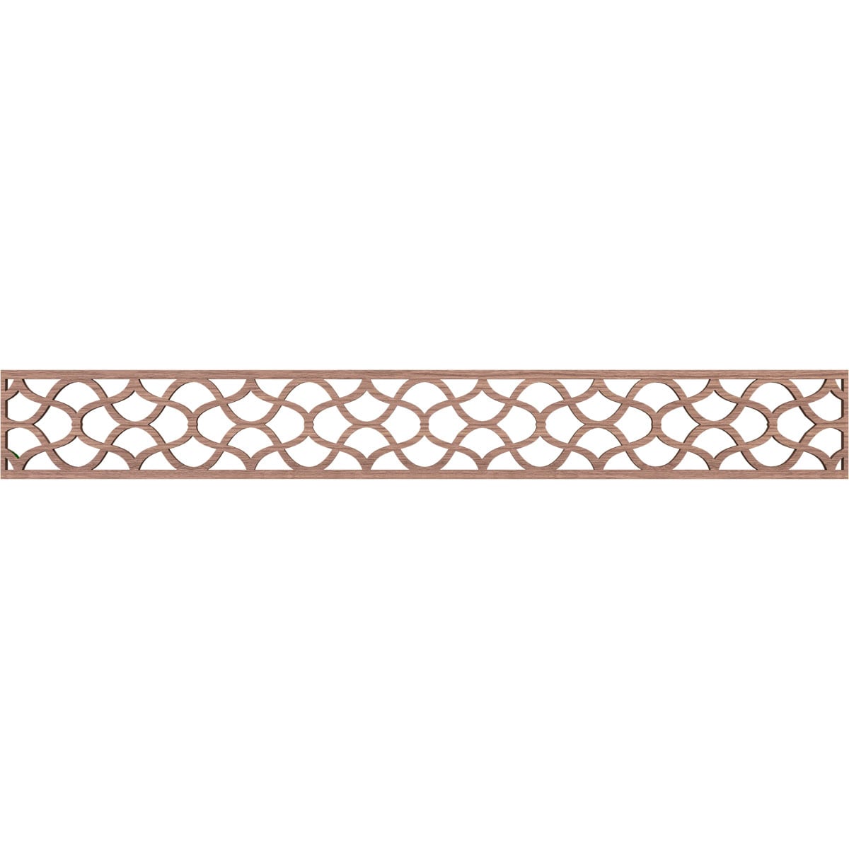 Ekena Millwork MLDB06X46RSTWA Resort Fretwork Flat Trim 6-in x 3.86-ft Walnut Brown Unfinished 2157437 Pierced Wall Panel Moulding