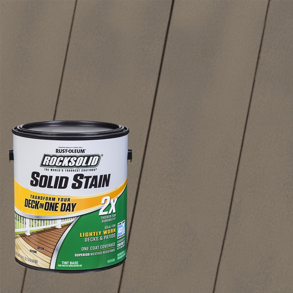 Rust-Oleum 319790T RockSolid 2X Solid Stain Pre-Tinted Winchester Solid Exterior Wood Stain and Sealer in One ( 1-gallon )