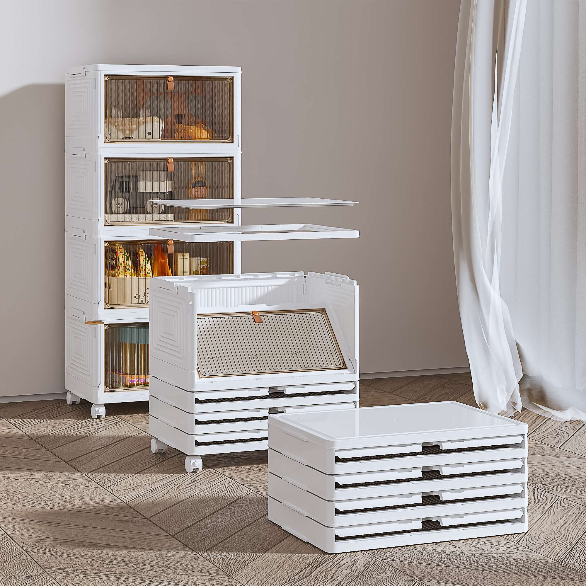 Vecelo LOE-DA-4T03-WHE Bins-Baskets - View #2
