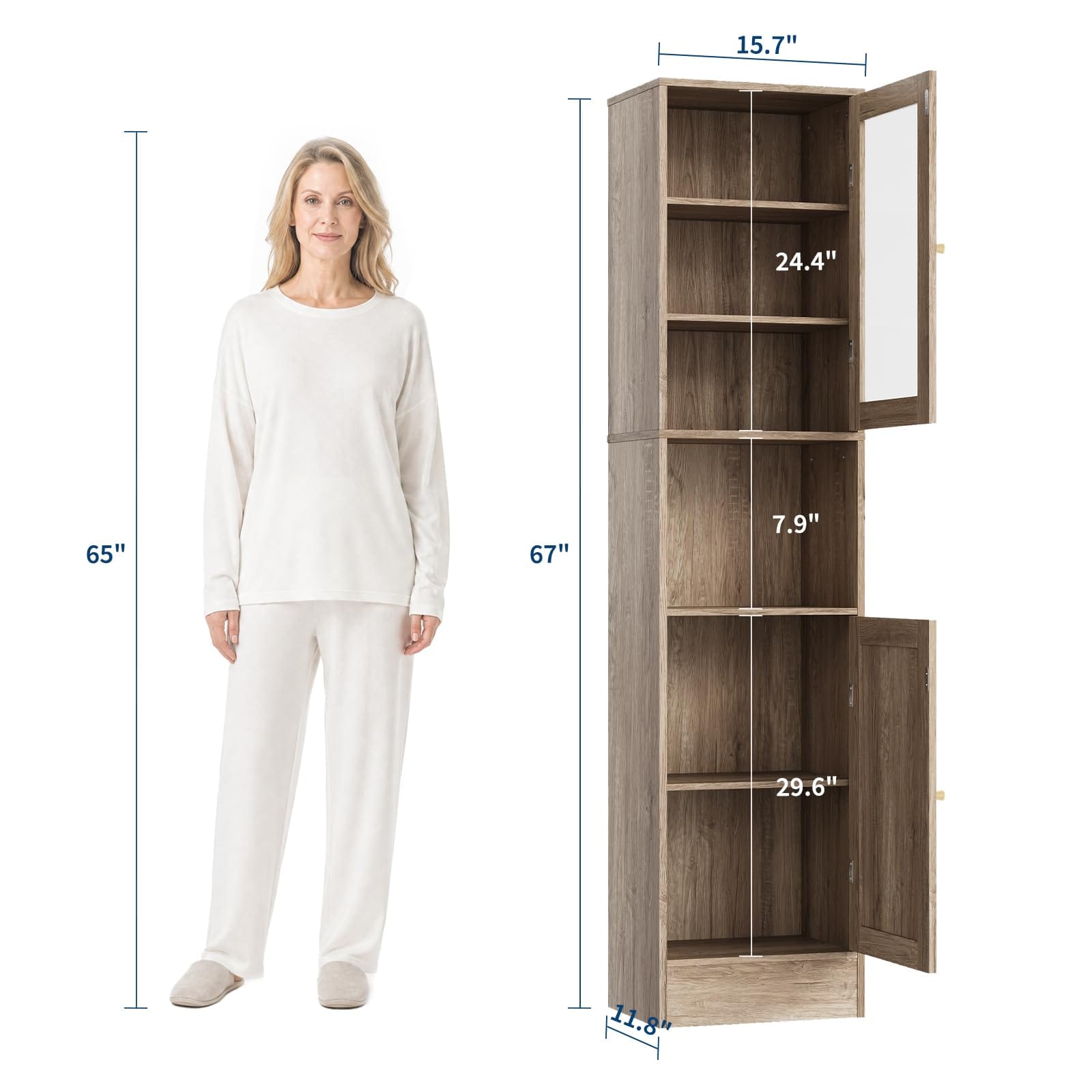 GarveeLife CLJ-GVPAJ61O0B42 Linen-Cabinets - View #3