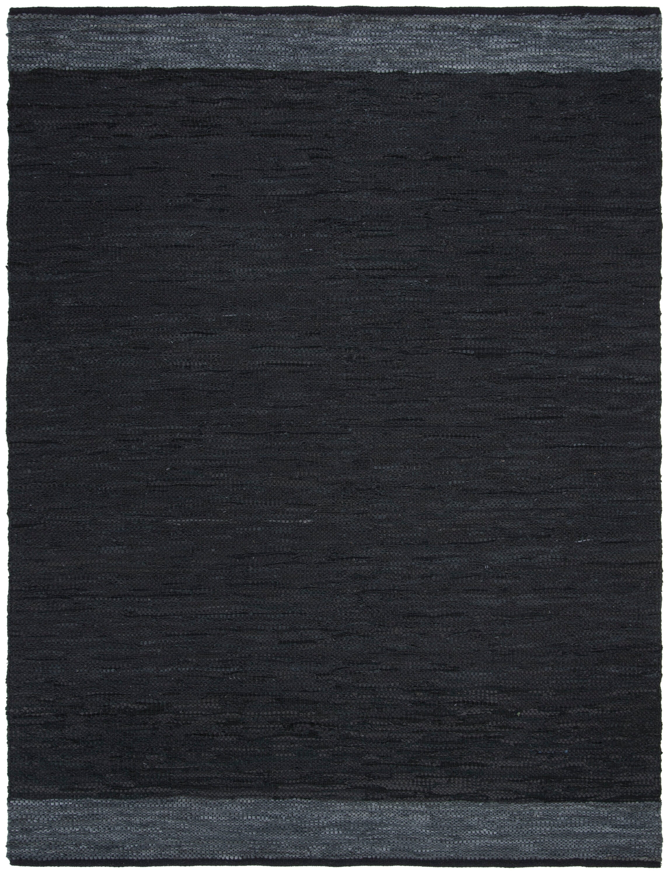 Safavieh Vintage Leather 201Z Black Grey 6 x 9 Rectangular Area rug