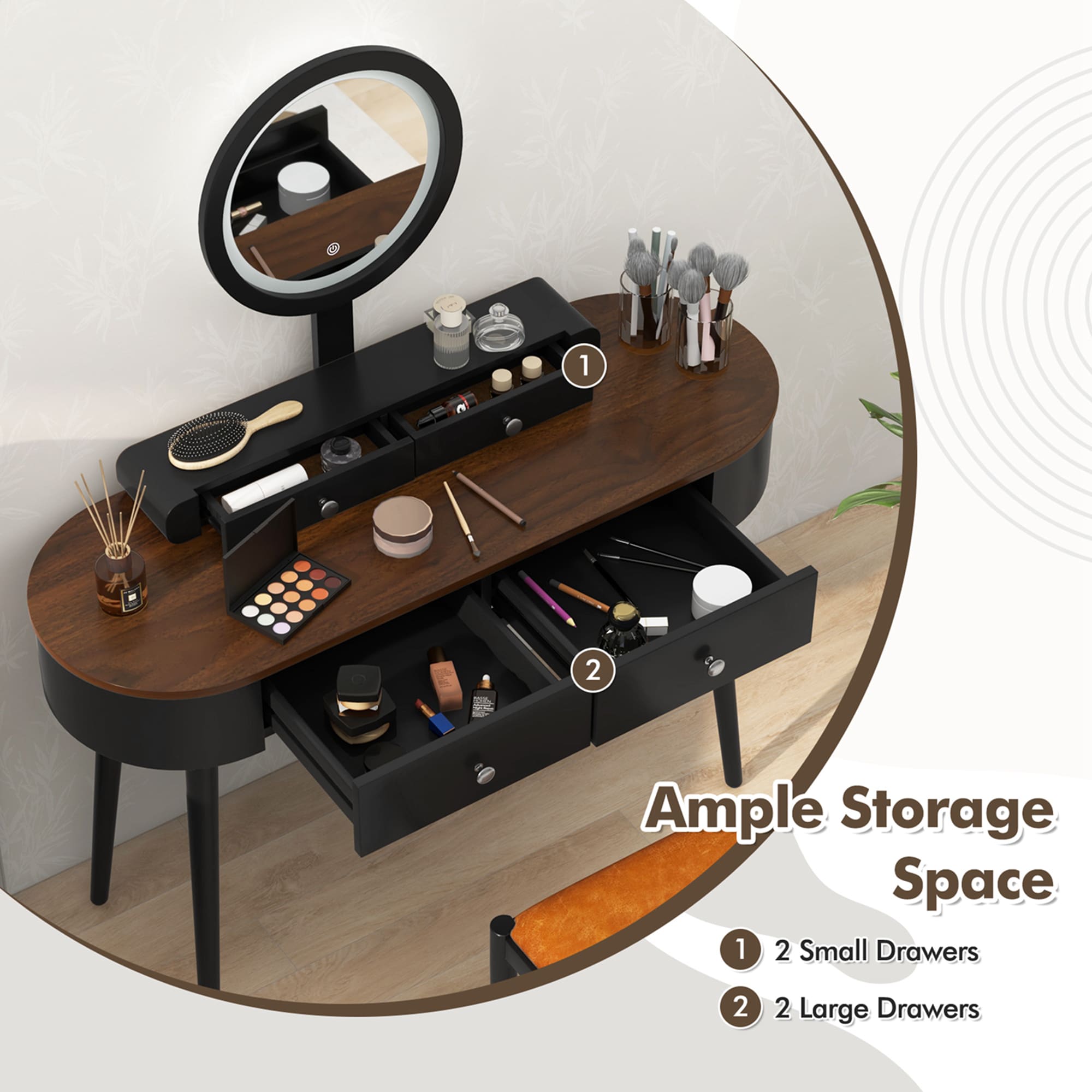 Costway HCST00887 Bedroom-Vanities - View #5