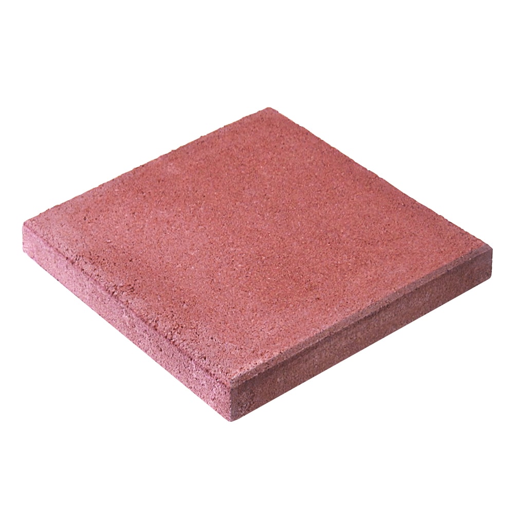  16PBSR 16-in L x 16-in W x 2-in H Square Red Concrete Patio stone