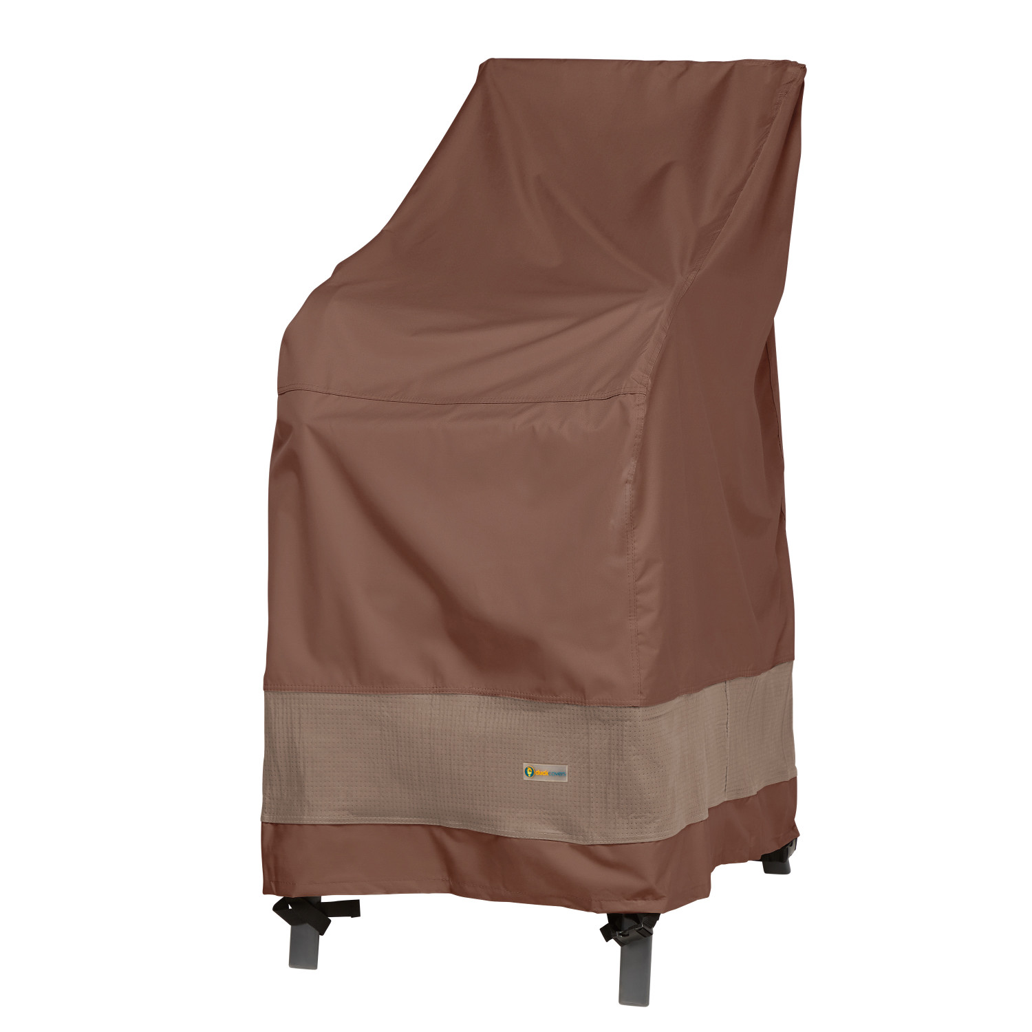 Duck Covers UCH283049 Ultimate Mocha cappuccino Polyester Patio Furniture Cover For Stacking chairs