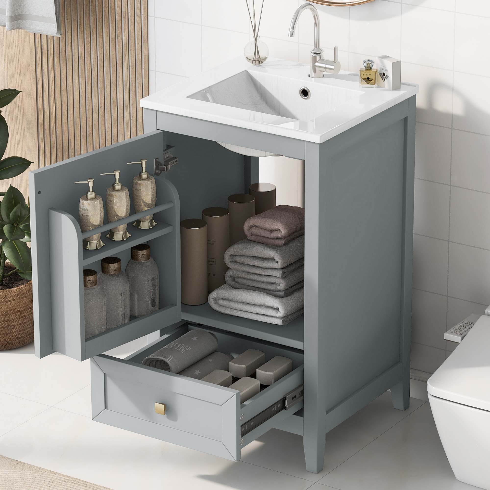 WELLFOR WA18-MB Bath-Vanity-Combo - View #2