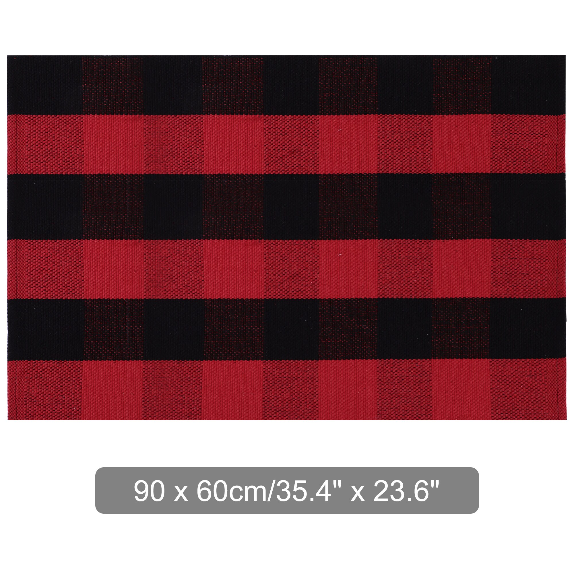 Unique Bargains Buffalo Check Rug Plaid Outdoor Rug Layered Door Mat ...