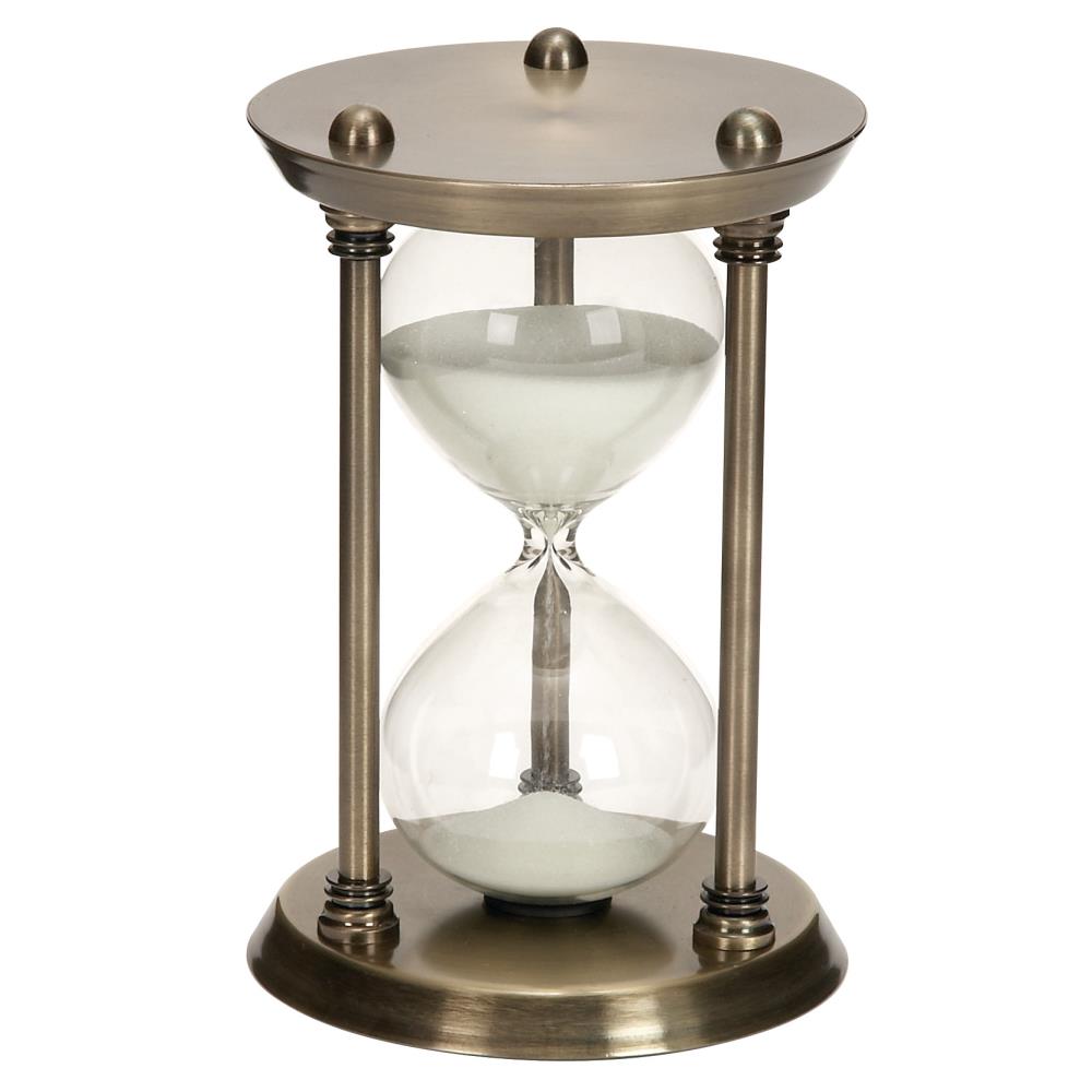 Hourglass Decorative Sand Timer Old Fashioned Home Décor Metal Glass 14 Inches 