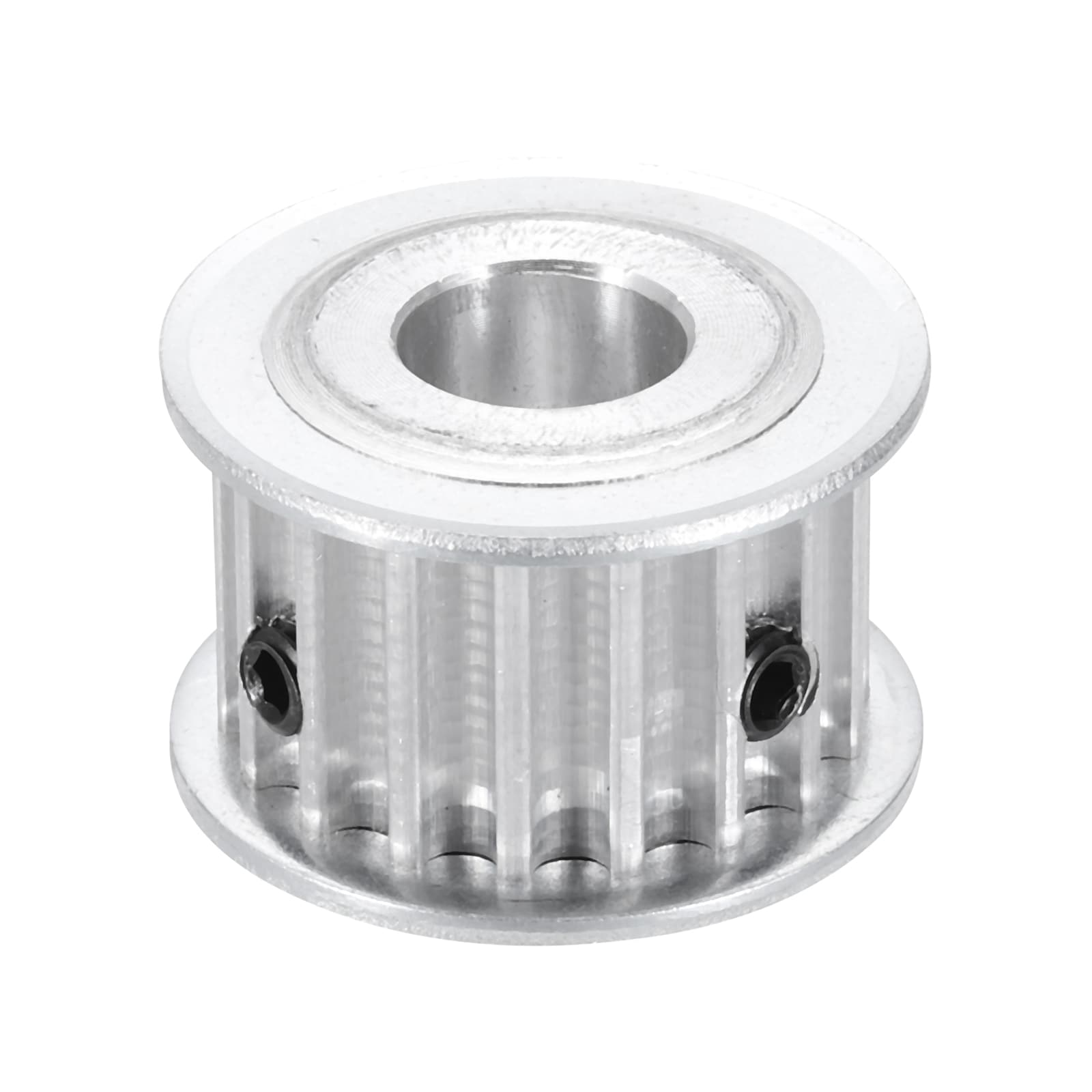 Unique Bargains Timing Belt Pulley 5M 18 Teeth 12mm 15/32Inch Bore Aluminum Alloy Synchronous Wheel Pulley Gears for 3D Printers CNC Machines Industry Silver #S26051800UX6367