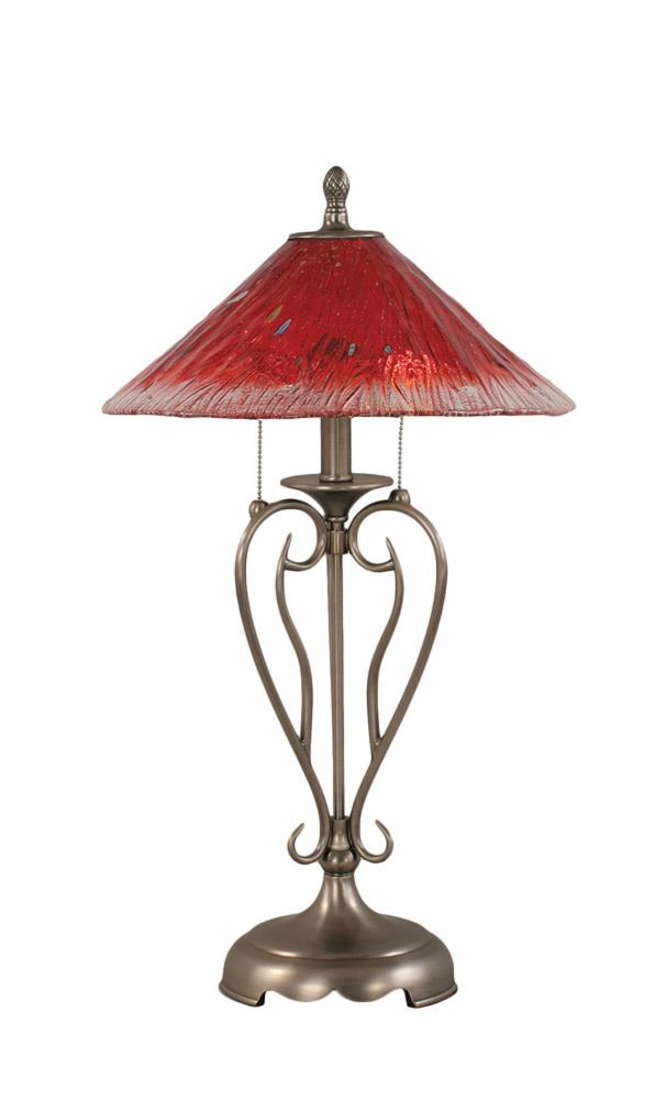  LWTK007070 27-in Nickel Table Lamp with Glass Shade
