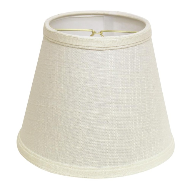 White Linen Empire Lamp Shade, 8 Inch Diameter Drum Lamp Shade