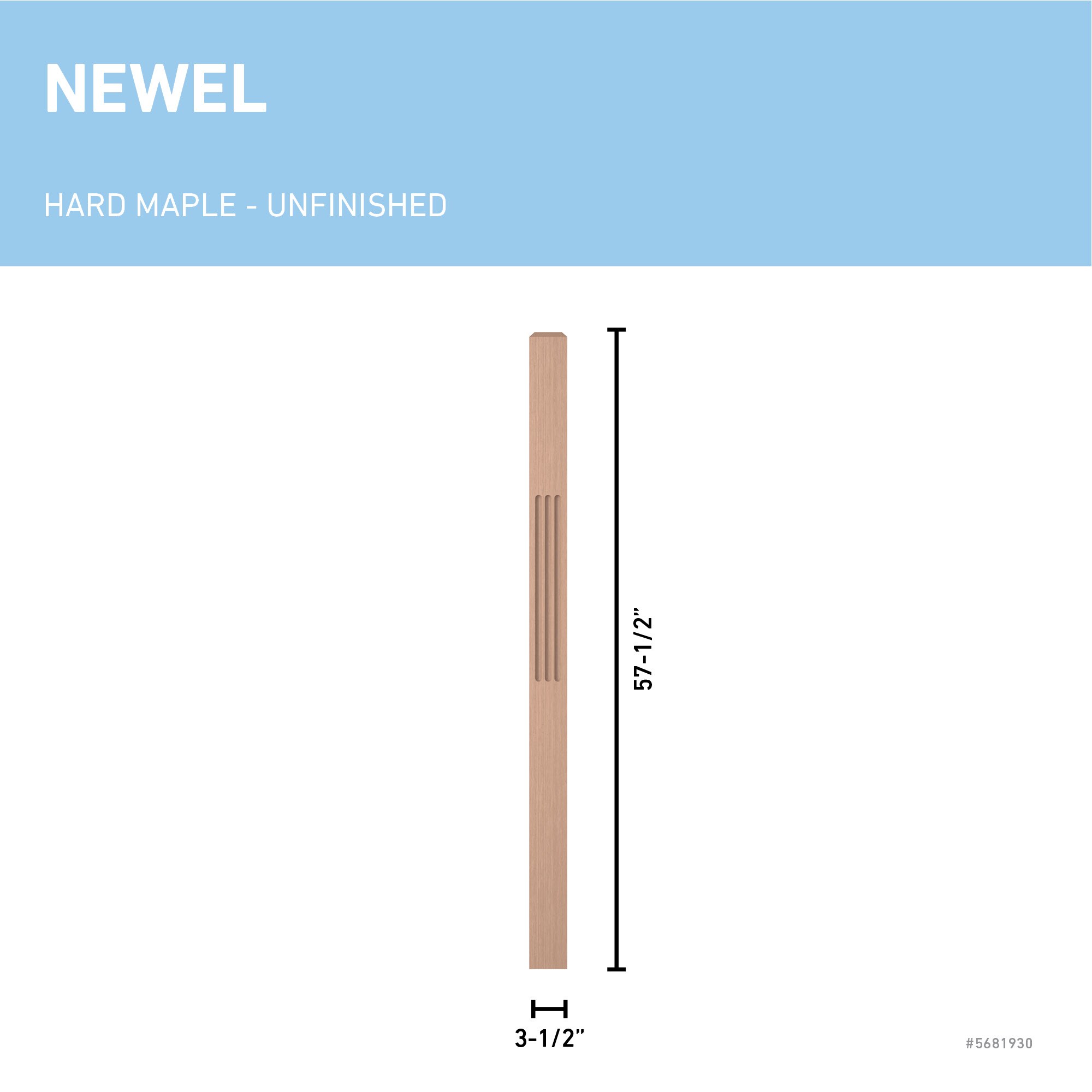 L.J. Smith Stair Systems LJF-4001-HM Interior-Stairpart-Newel-Posts - View #3