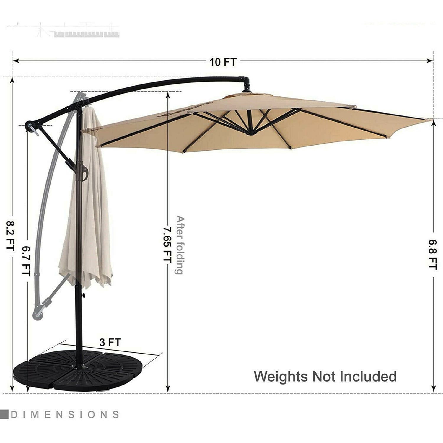 SINOFURN SYB180002BN Umbrellas-2 - View #4