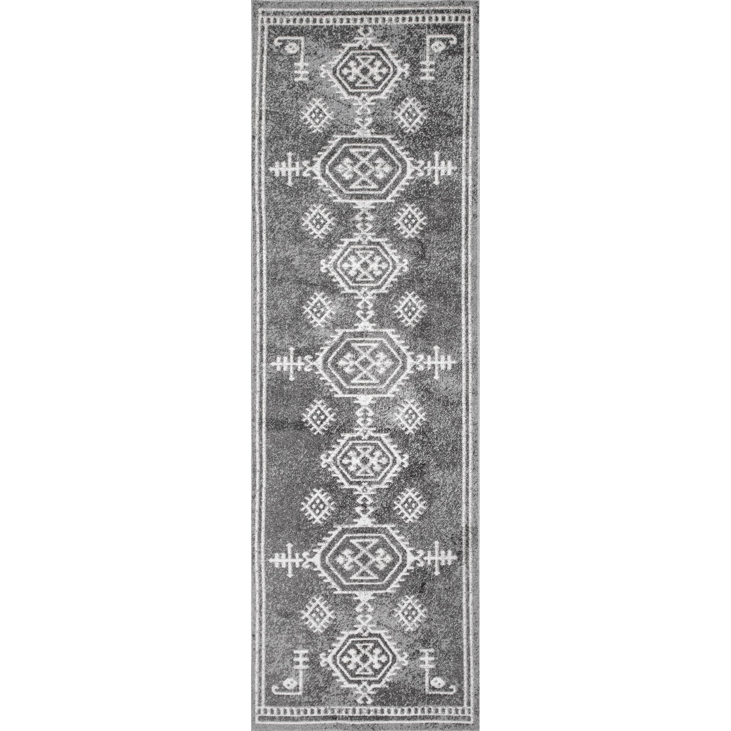 nuLOOM Kyleigh Machine Washable Southwestern Area Rug, Grey, 5x8 ft