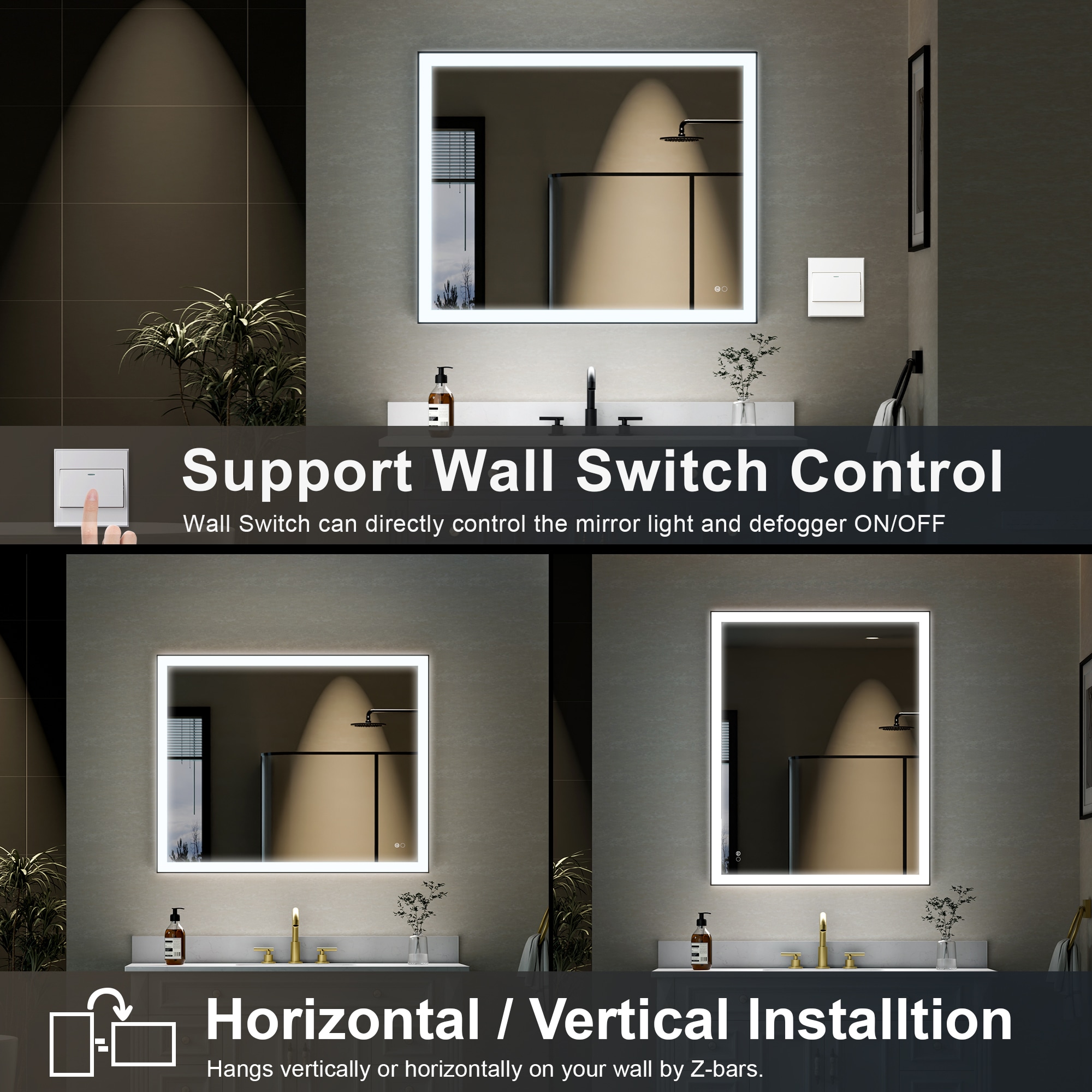 WELLFOR W5FM4032MB Framed-Bath-Mirrors - View #10