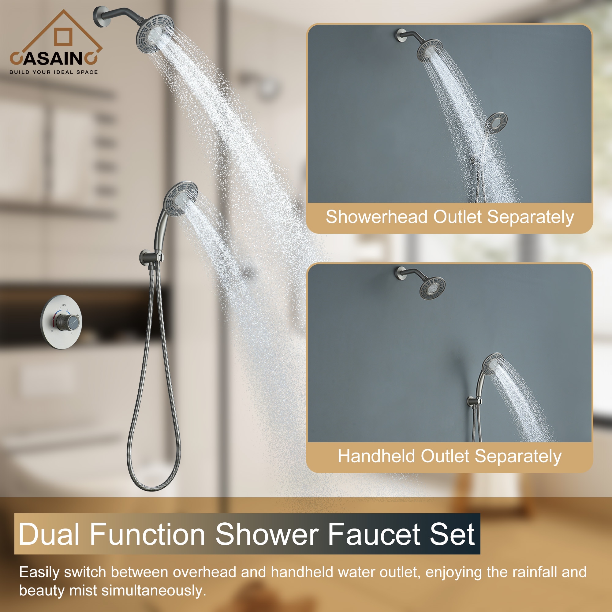 CASAINC WF-DB96101H-10 Showerhead-Bar-Panels - View #4