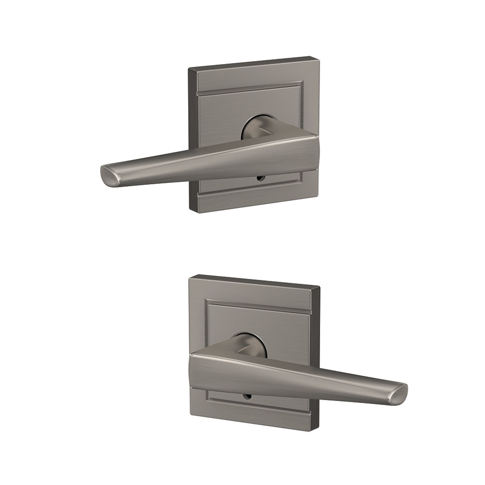 Schlage FC172 ELR 619 ULD Custom Eller - Upland Satin Nickel Interior Hall/Closet Dummy Door Handle