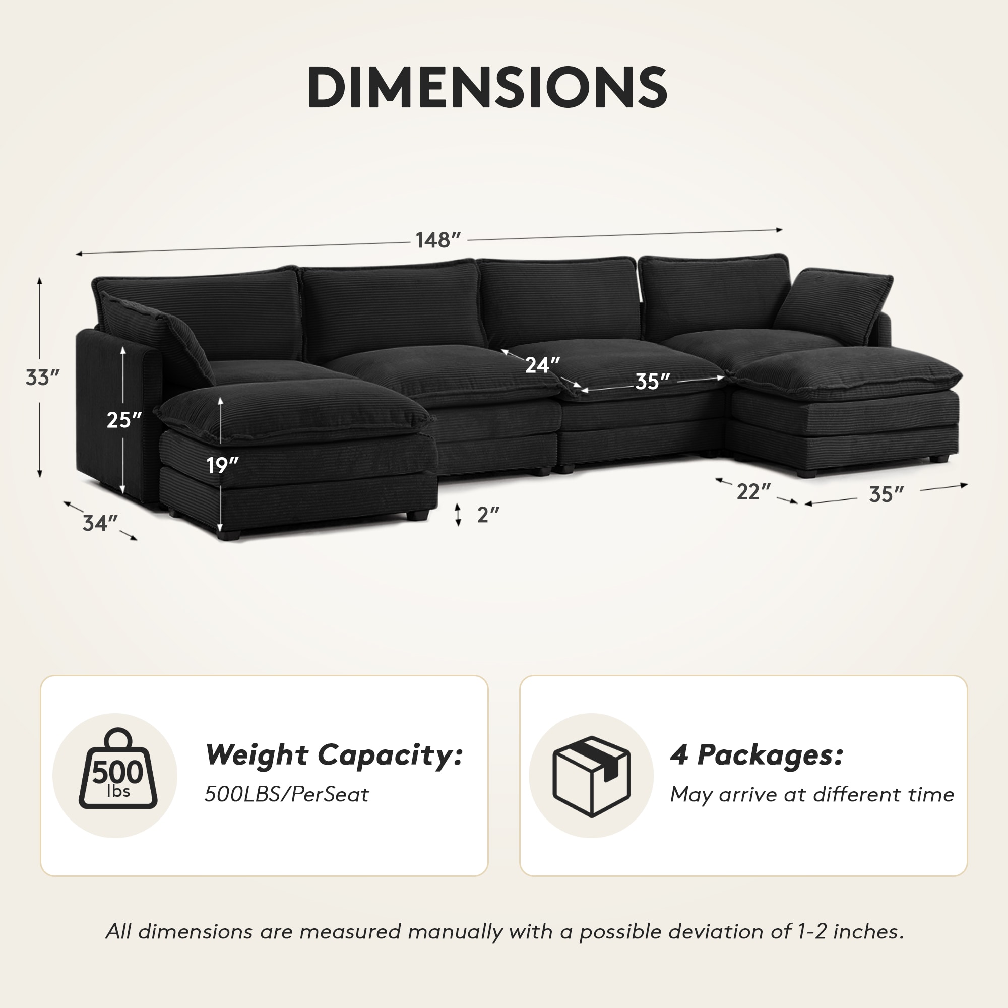 VOUA SAF-WNSZJ-BE Sofas-Loveseats - View #6