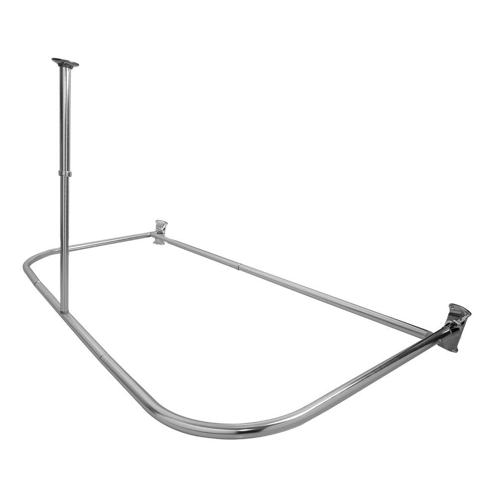 Utopia Alley 28 In To 61 Chrome Fixed Clawfoot Tub Shower Curtain Rod The Rods Department At Lowes Com