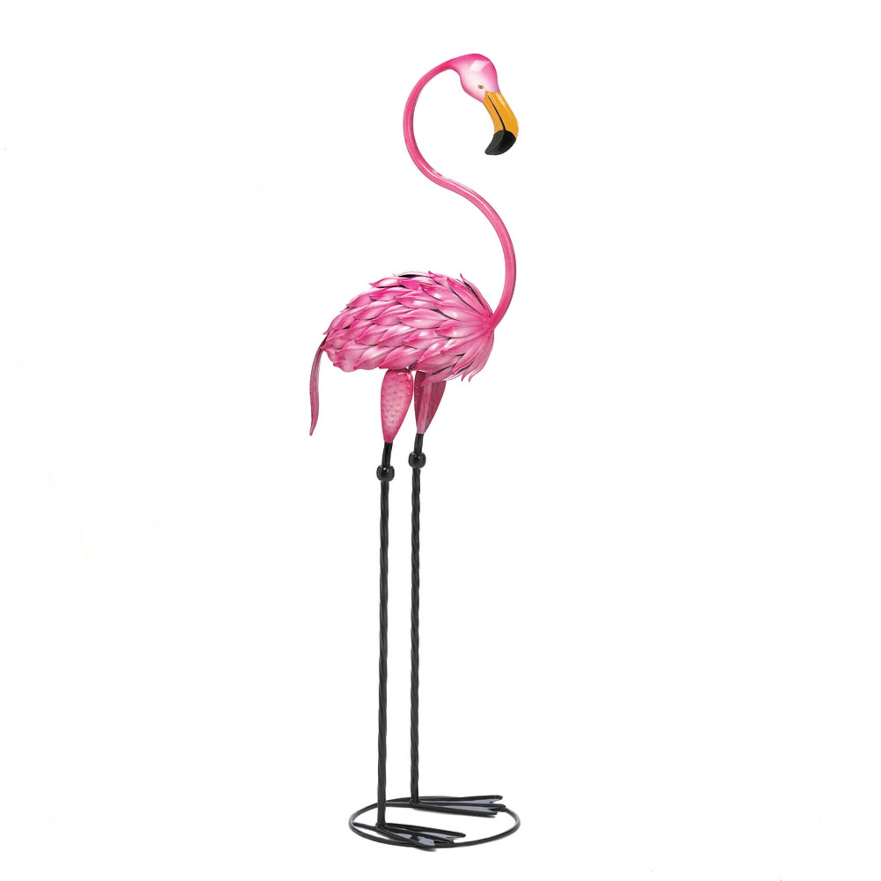 Zingz & Thingz 4505899V 35.625-Inches H x 10.5-Inches W Multiple colors/finishes Flamingo Garden Statue