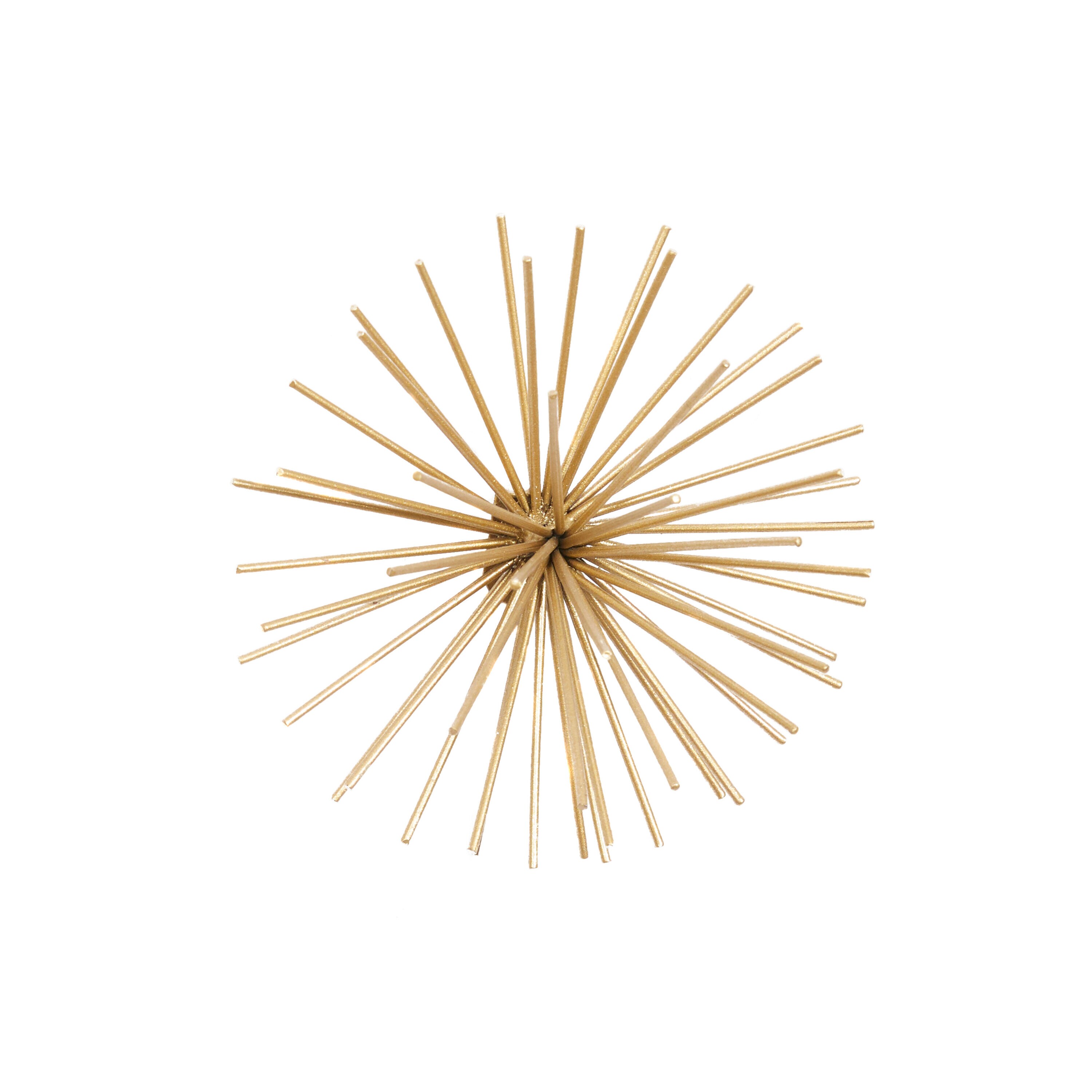 Gold 3D Metal Starburst Wall Sculpture Set of Three