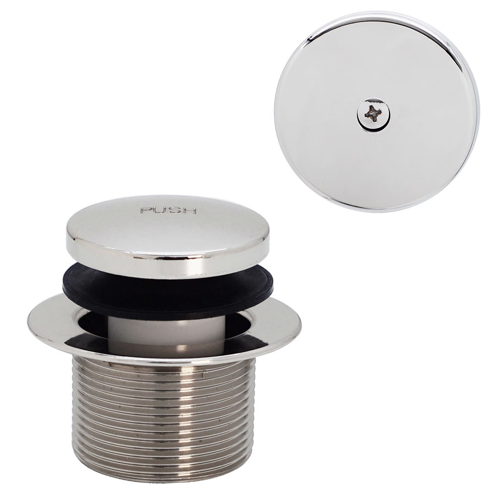 WESTBRASS D93-26 Tip Toe Tub Trim Set with One-hole Overflow Faceplate In Polished Chrome