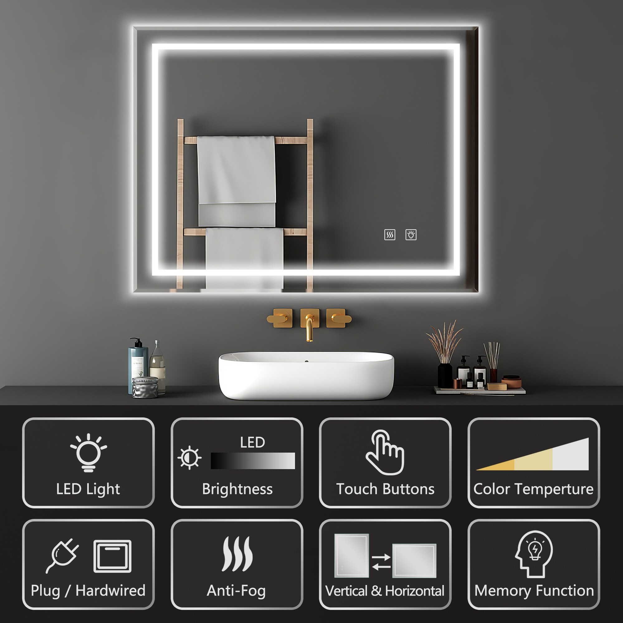 Dovelina LS-A-MR03071 Framed-Bath-Mirrors - View #7