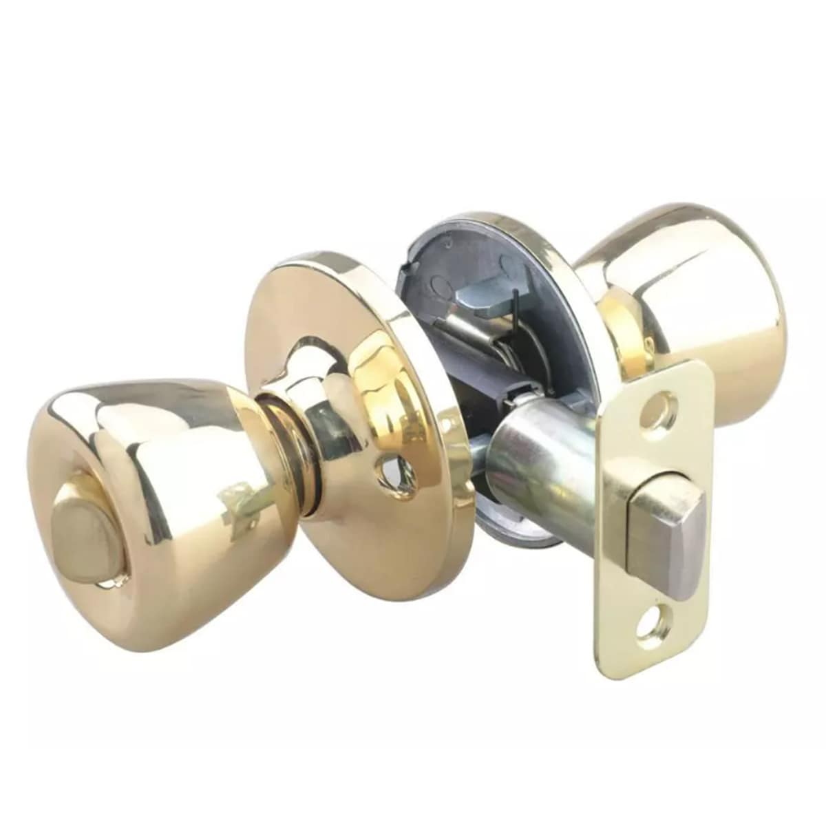 TULIP PRIVACY LOCK  POLISHED BRASS  ADJUSTABLE LATCH