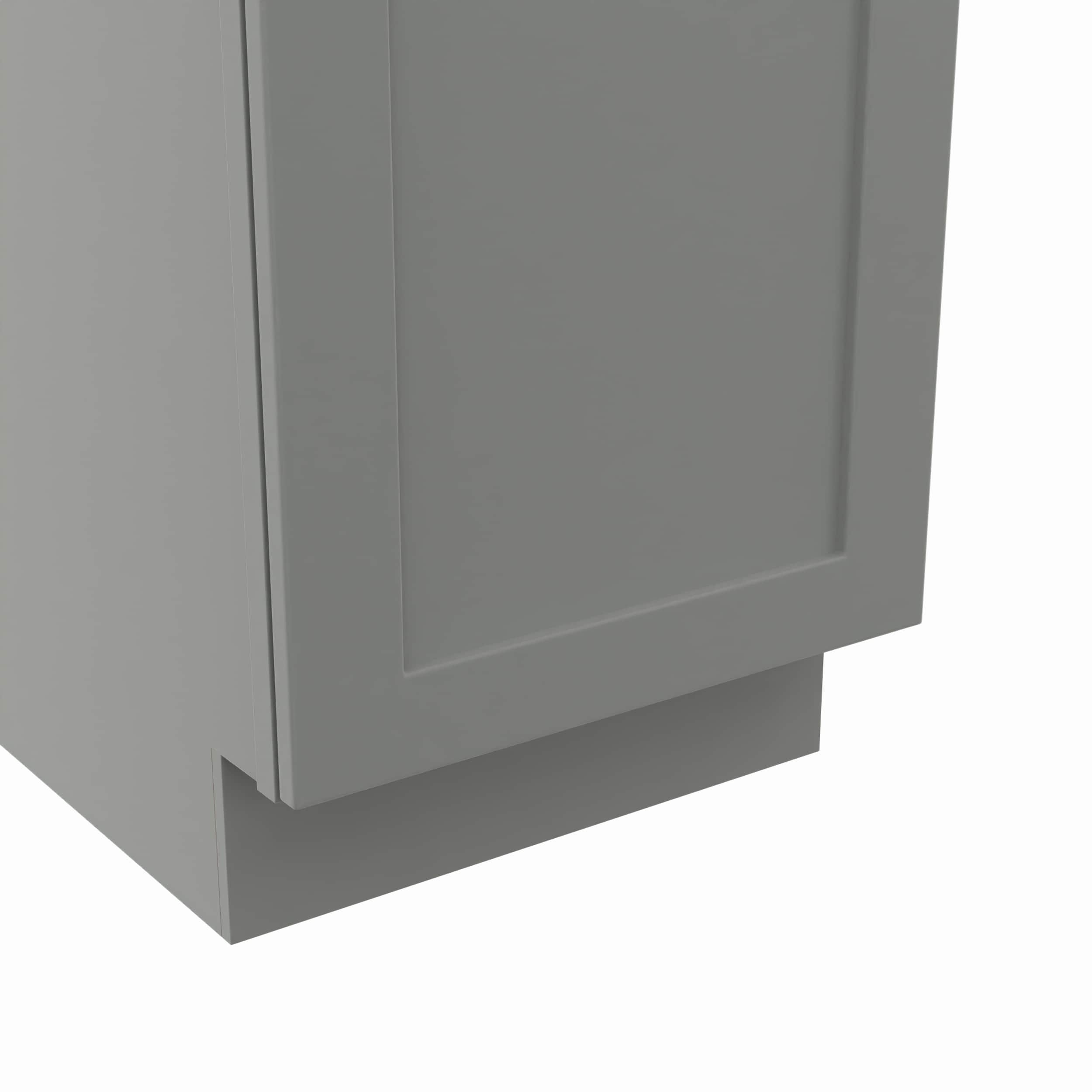 RELIABILT Overlake 18-in W x 90-in H x 24-in D Gray Pantry Ready To Assemble Plywood Cabinet (Recessed Panel Shaker Door Style)