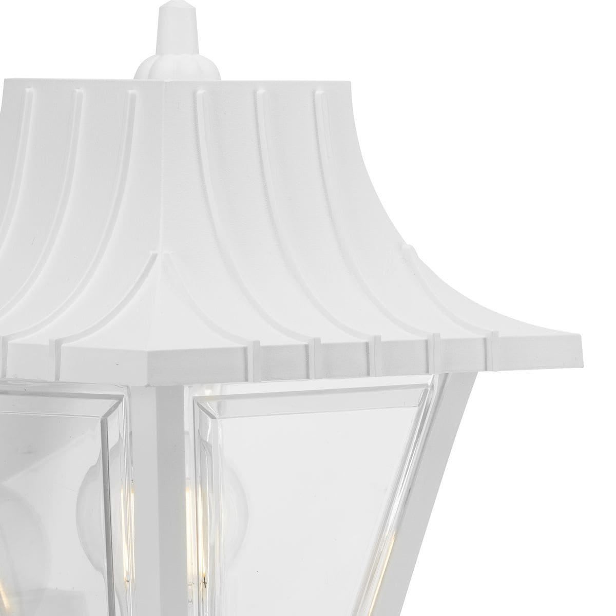 White Polypropylene Mansard Roof Wall Lantern