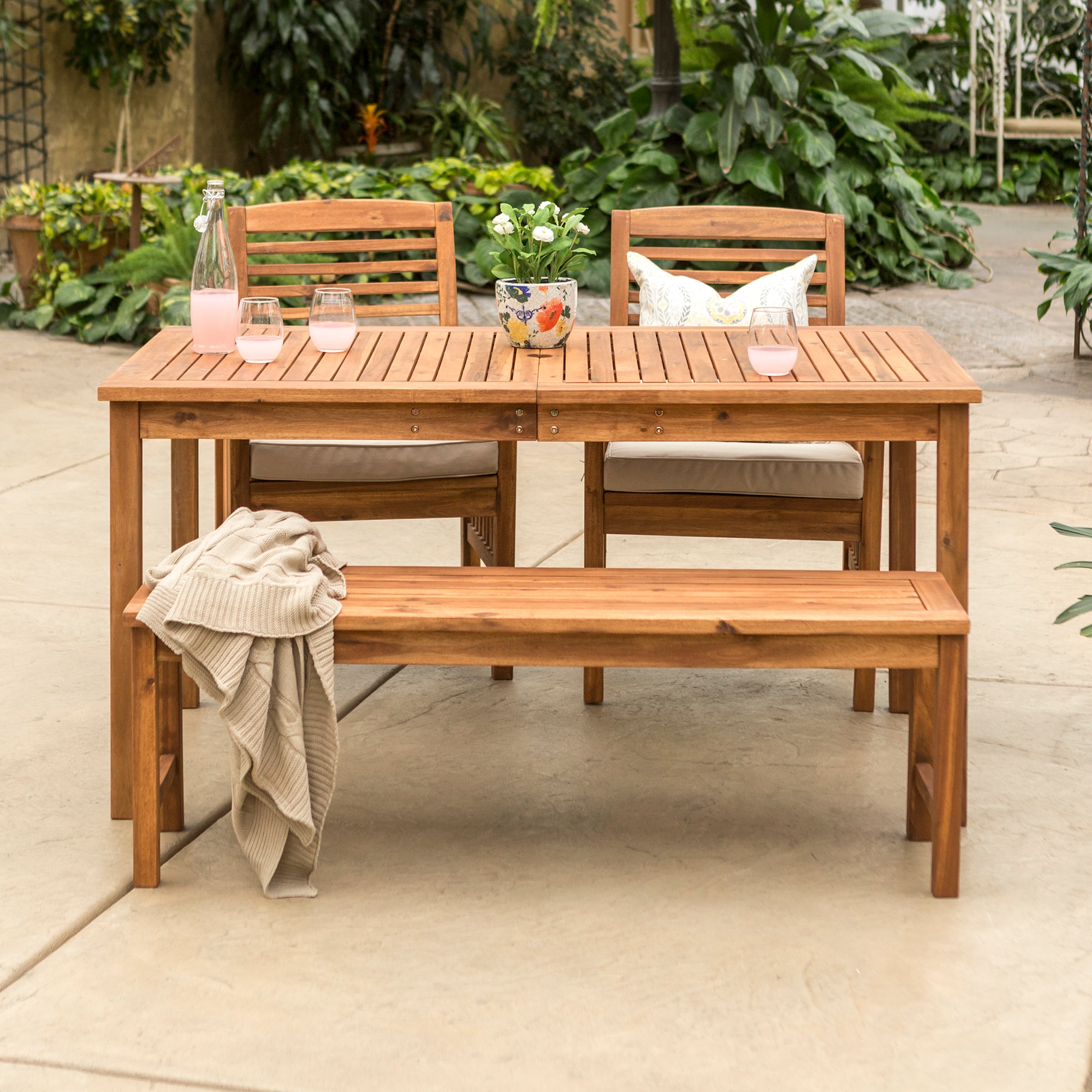 Walker Edison LWW4SDTBR Patio-Dining-Sets - View #2