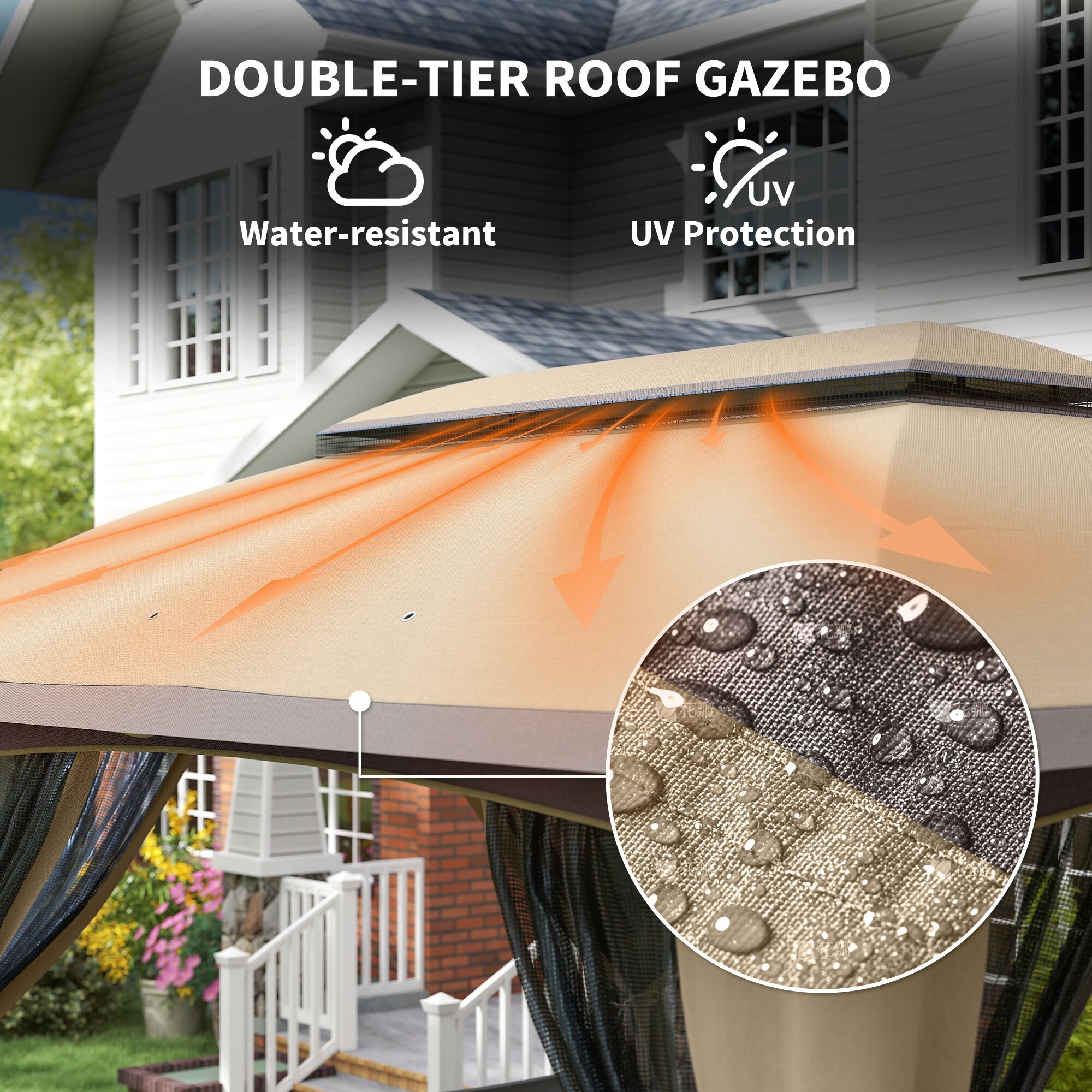 Outsunny 84C-365V02BG Wood-Resin-Gazebos - View #9