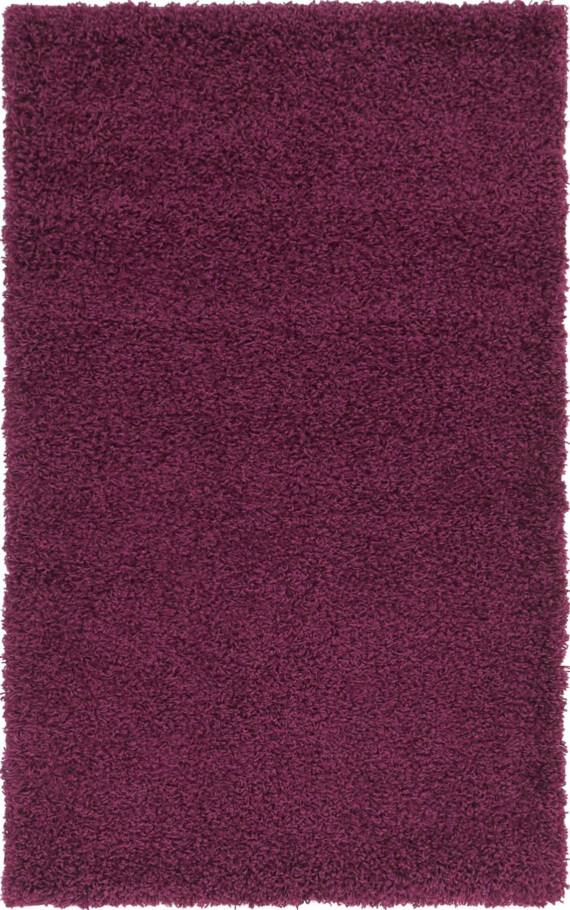 Eggplant Purple 3' 3" x 5' 3" Rectangular Synthetic Shag Rug