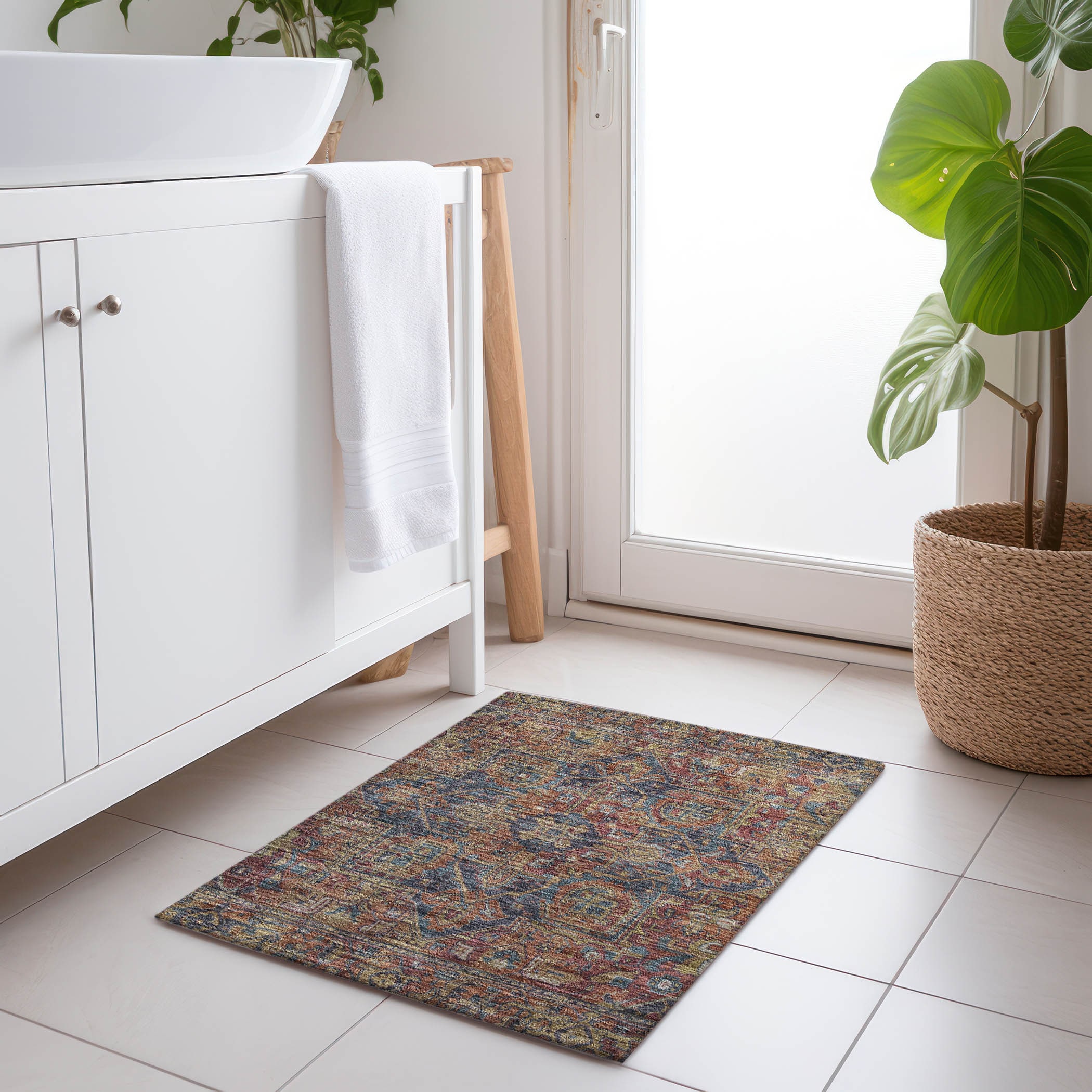 Addison Rugs ACN571RD20X30 Chantille ACN571RD 2 x 3 (ft) Woven Polyester Red Rectangular Indoor/Outdoor Oriental Machine washable Area rug