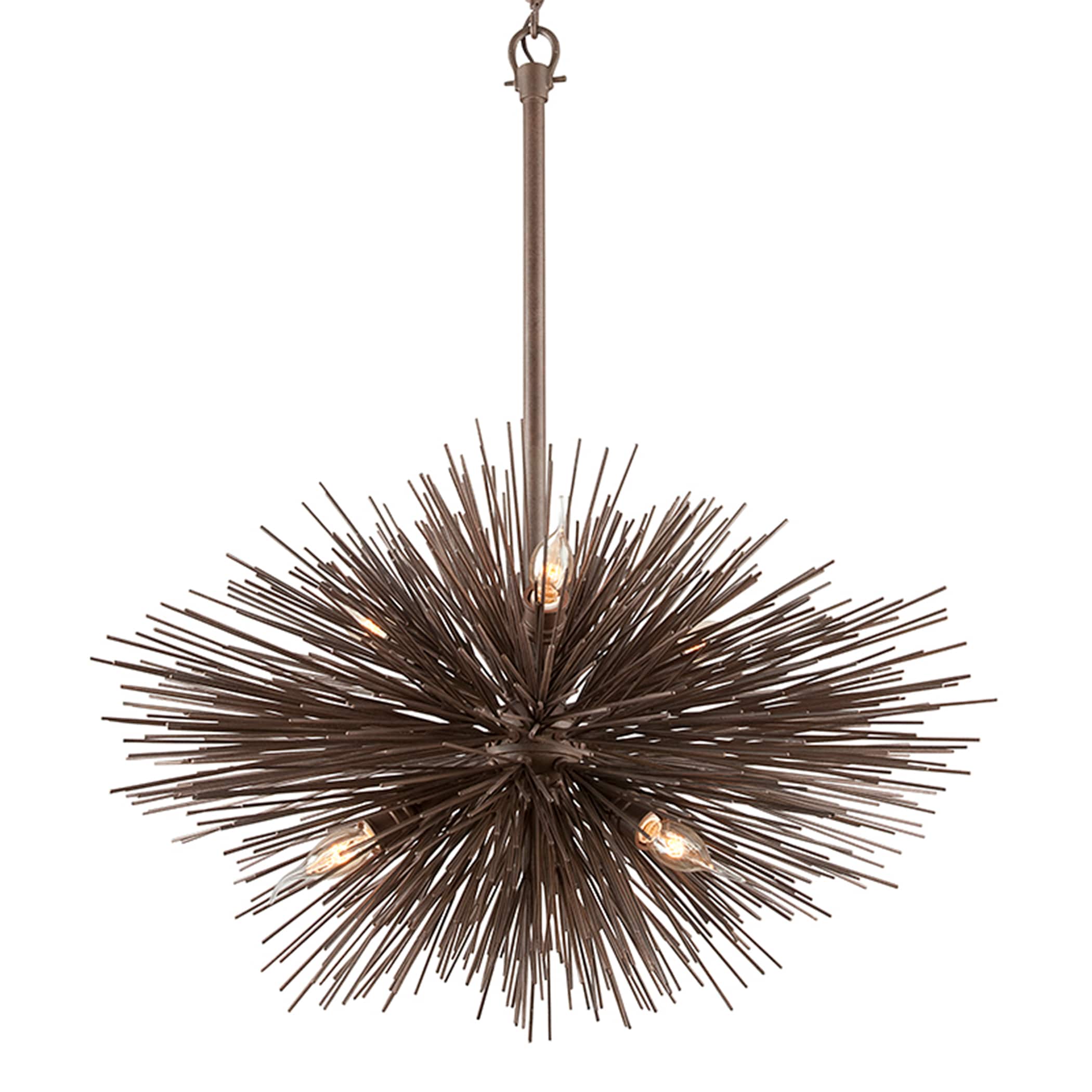 Troy Lighting F3666 Uni 6-Light Tide Pool Bronze Modern/Contemporary Geometric Hanging Pendant Light