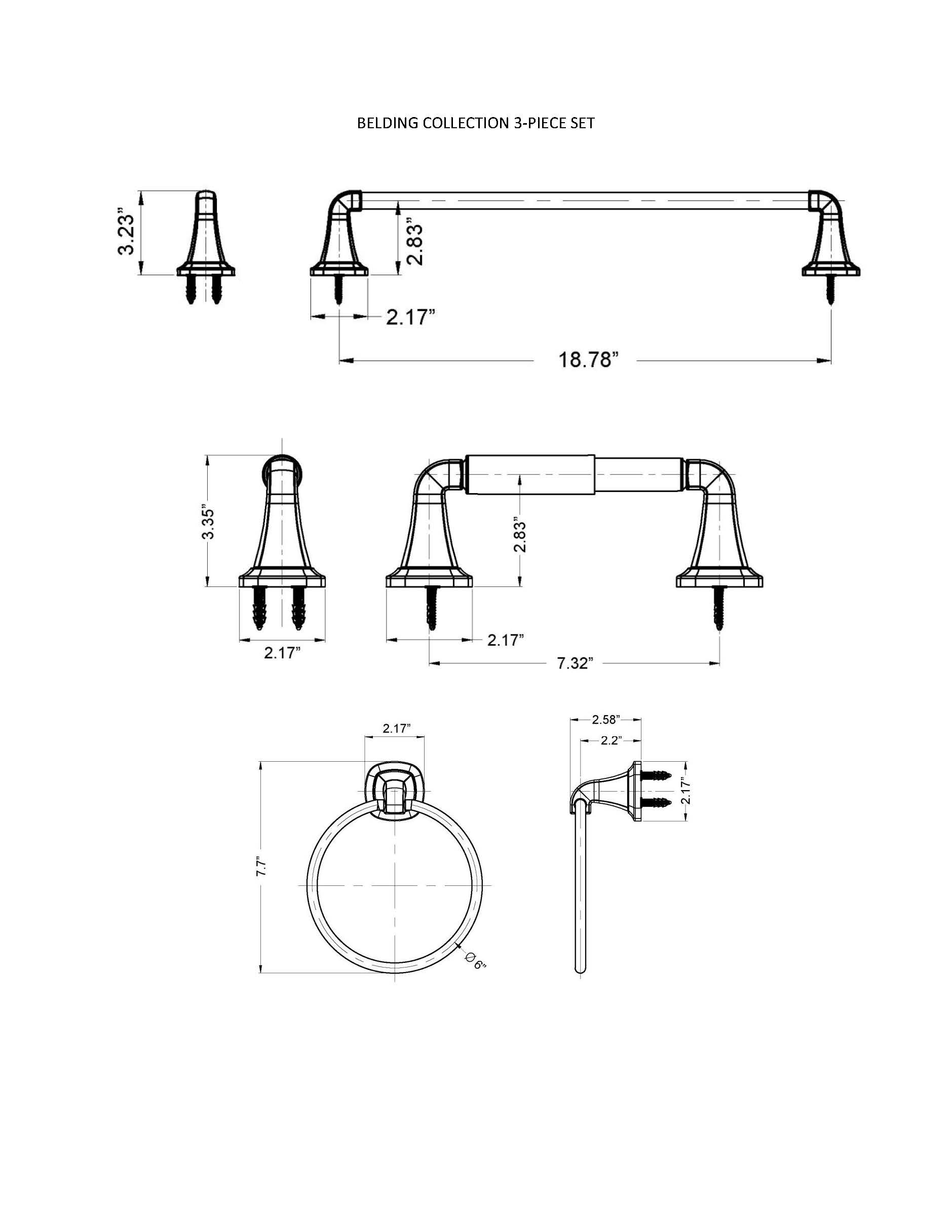 ARISTA 5701-3SET-CH Decorative-Bath-Hardware-Kits - View #8