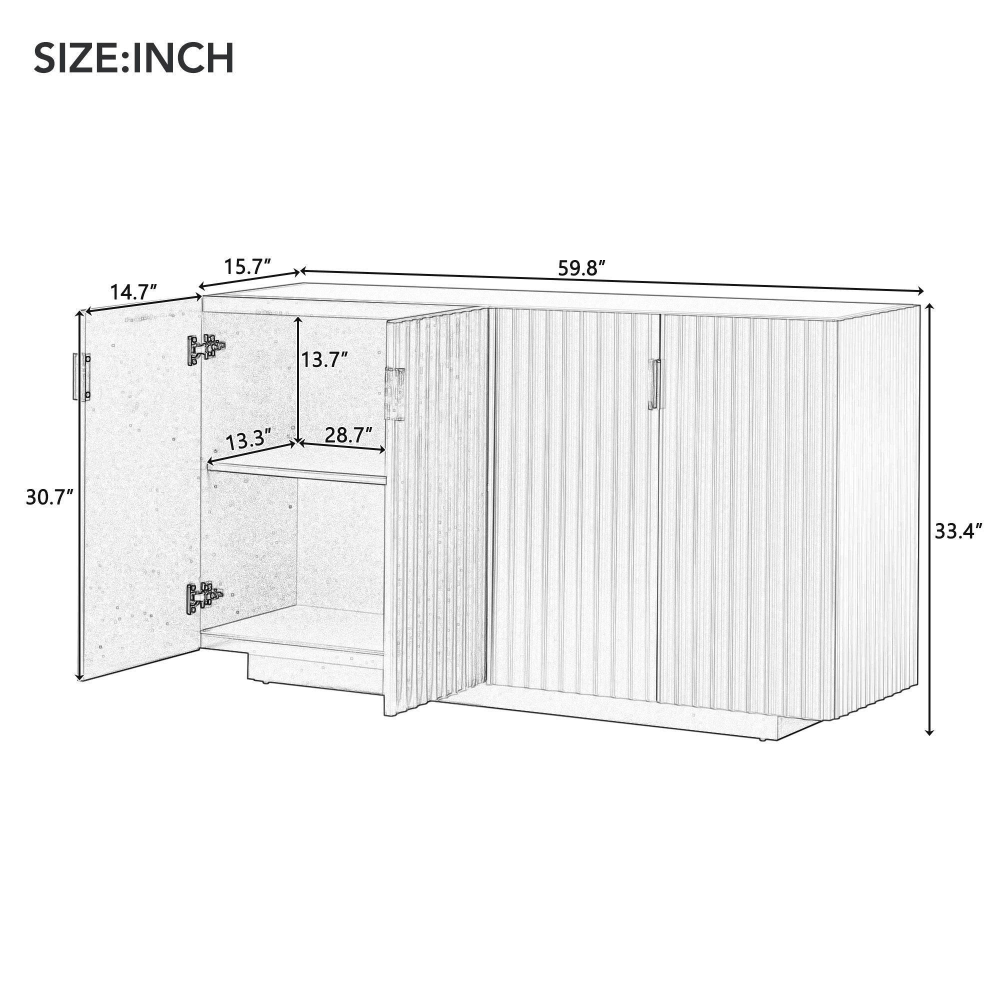 Bella Depot BDS-715P992C Dining-Kitchen-Storarge - View #4