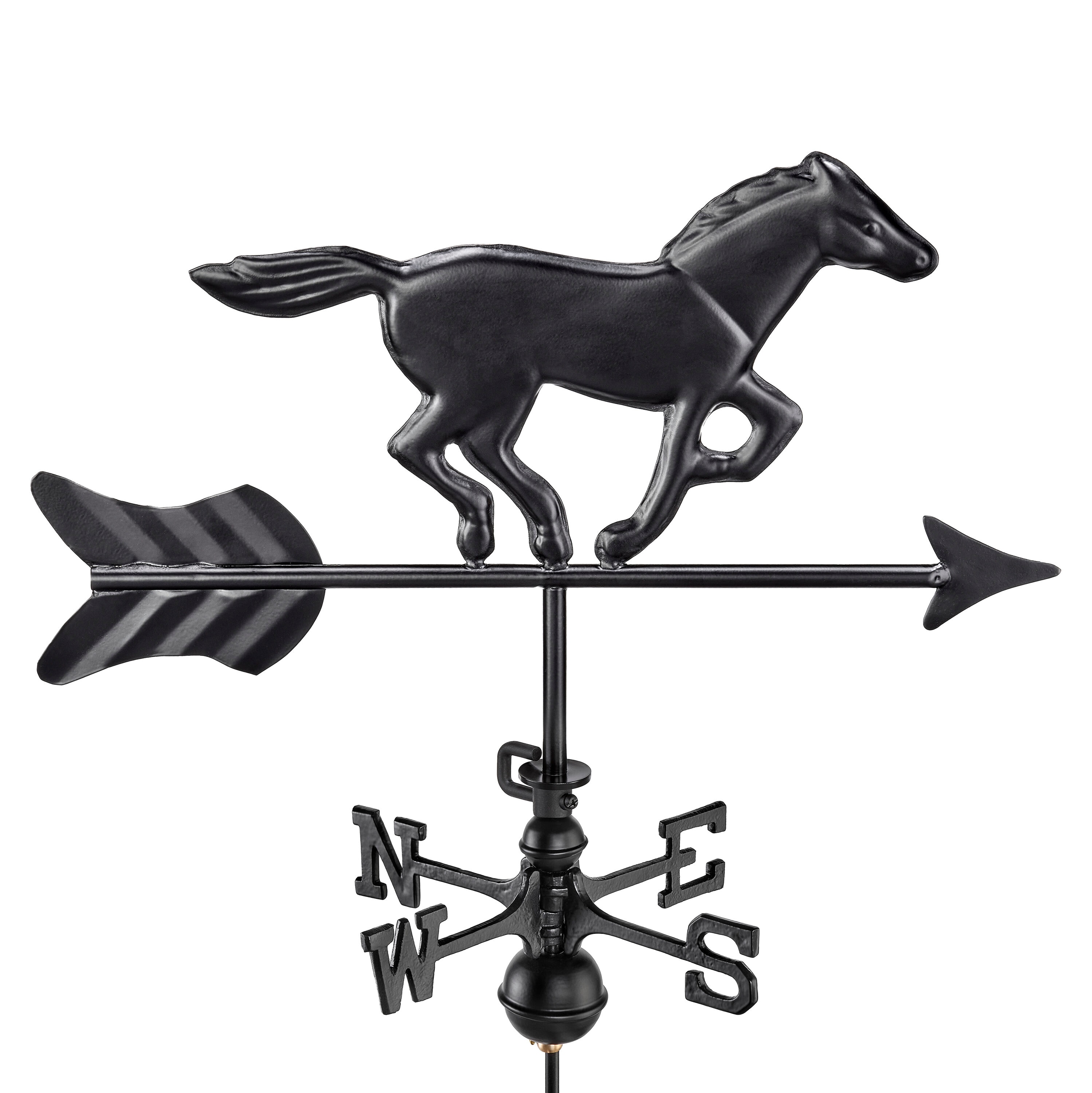 Good Directions 801KR Black Aluminum Roof-mount Horse Weathervane