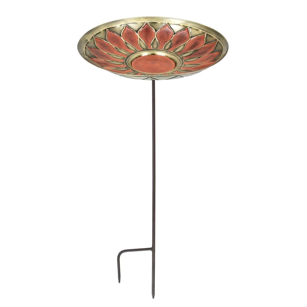 Minuteman International BB-09R-S 39.5-Inches H Antique and Patina Metal Complete birdbath
