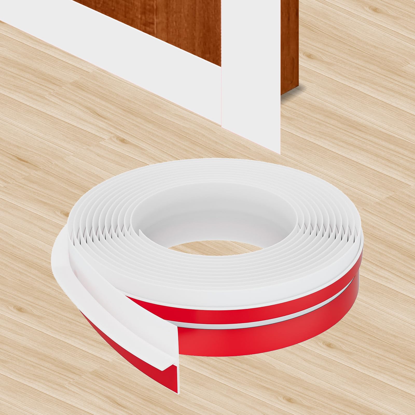 KHKFY - T Shaped Door Draft Stopper Silicone Weather Stripping Seal for Windows and Doors Double...