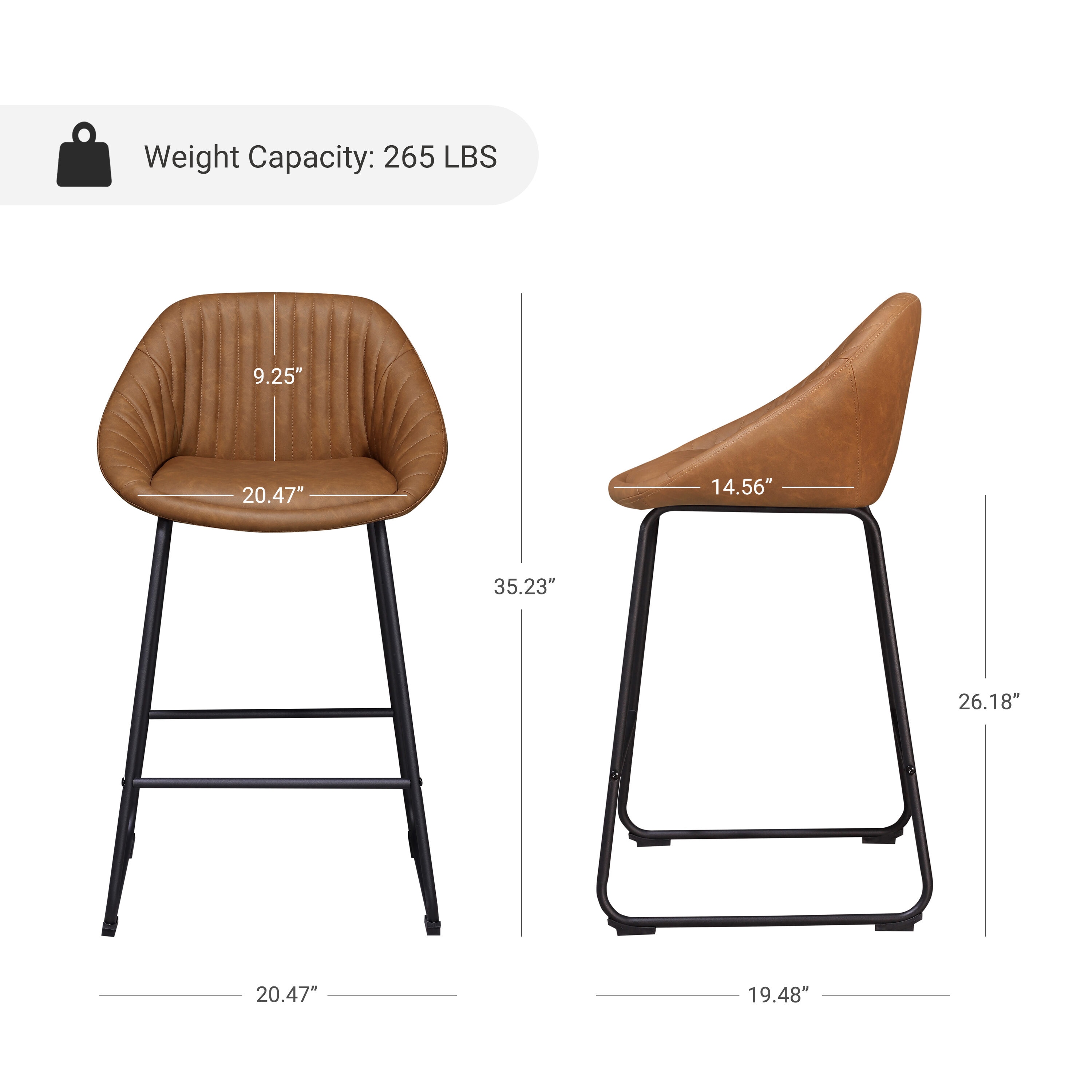 Art Leon BS029-2-YEBR-PU stools - View #8