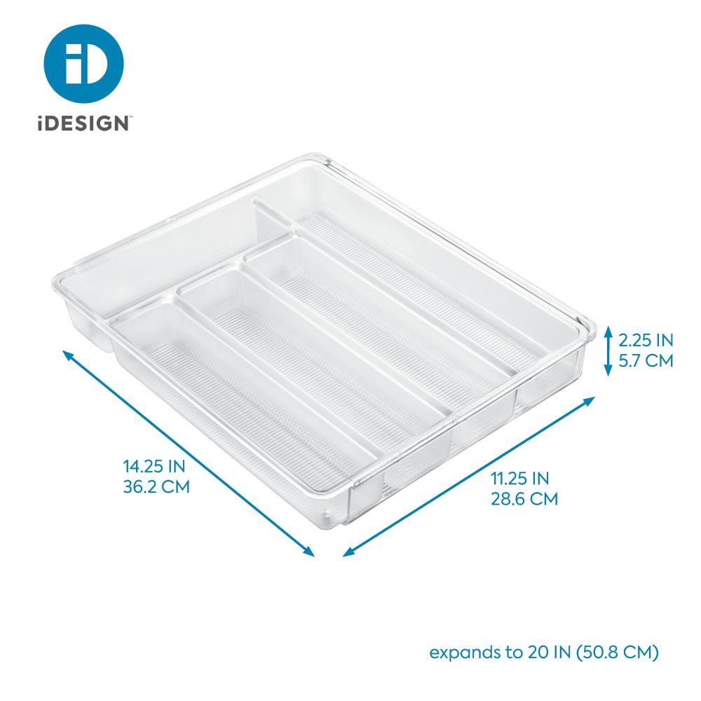 interDesign 13.8-in x 10.6-in Clear Plastic Drawer Organizer in