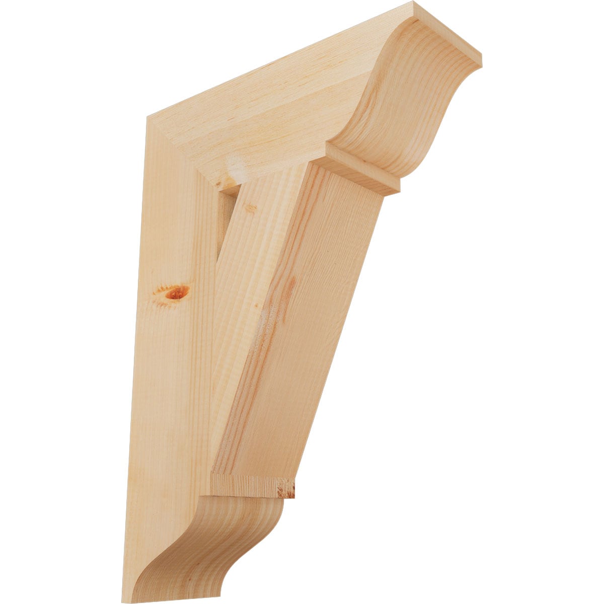 Ekena Millwork BKT06X18X26TRA01SDF Traditional traditional smooth 5-1/2-in x 18-in x 26-in Douglas fir Brown Wood Standard bracket