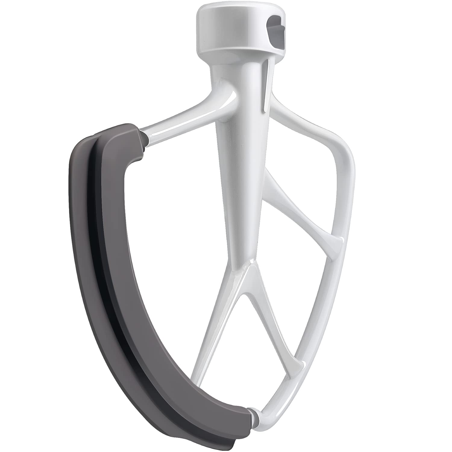 Aoibox LABJTAAE  6 Quart Flex Edge Beater Paddle Attachment for Bowl Lift Stand Mixer Food Grade Coated Aluminum Frame Silicone Edge Dishwasher Safe