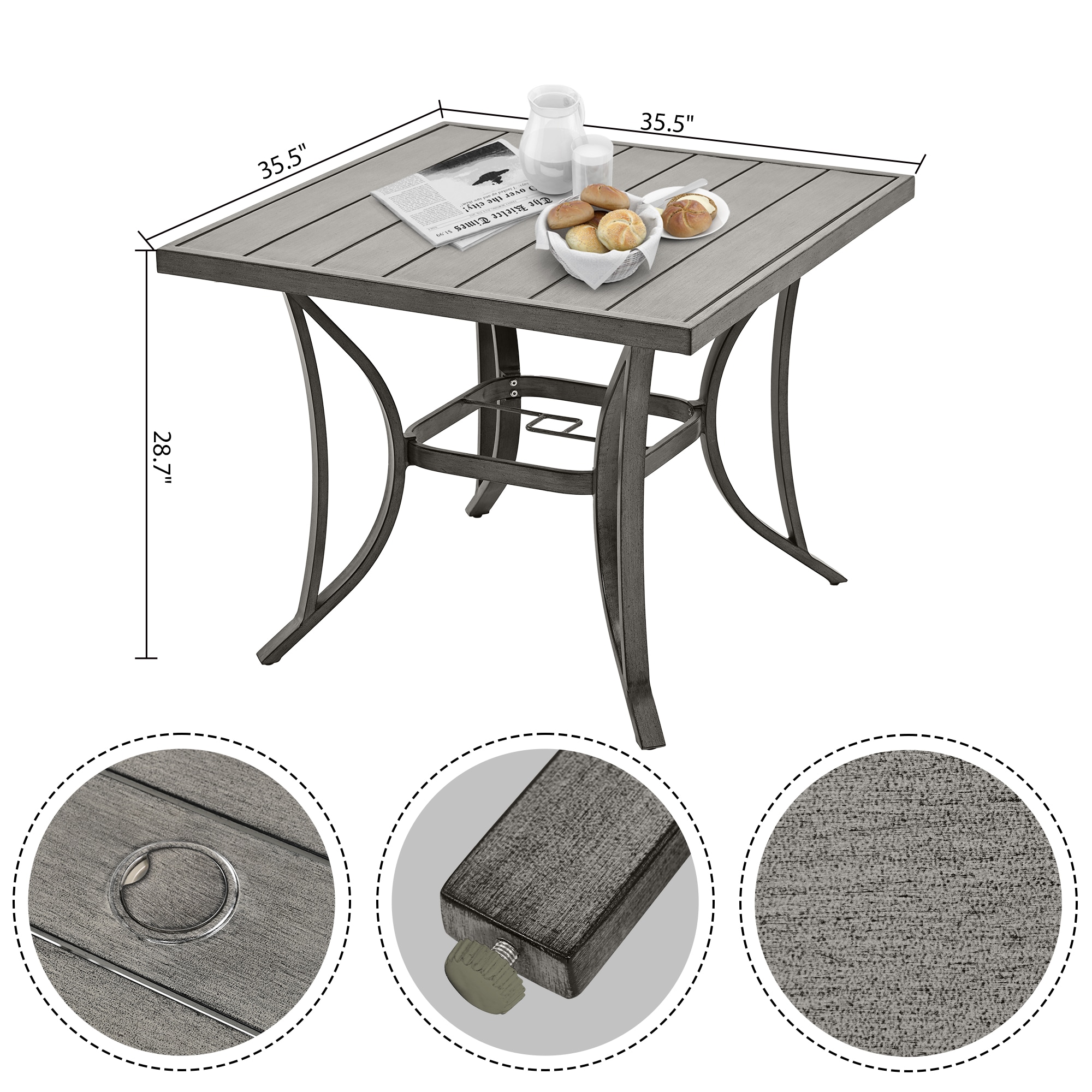  EL-VCZ1-5-GG-C-WL3 Patio-Tables - View #2