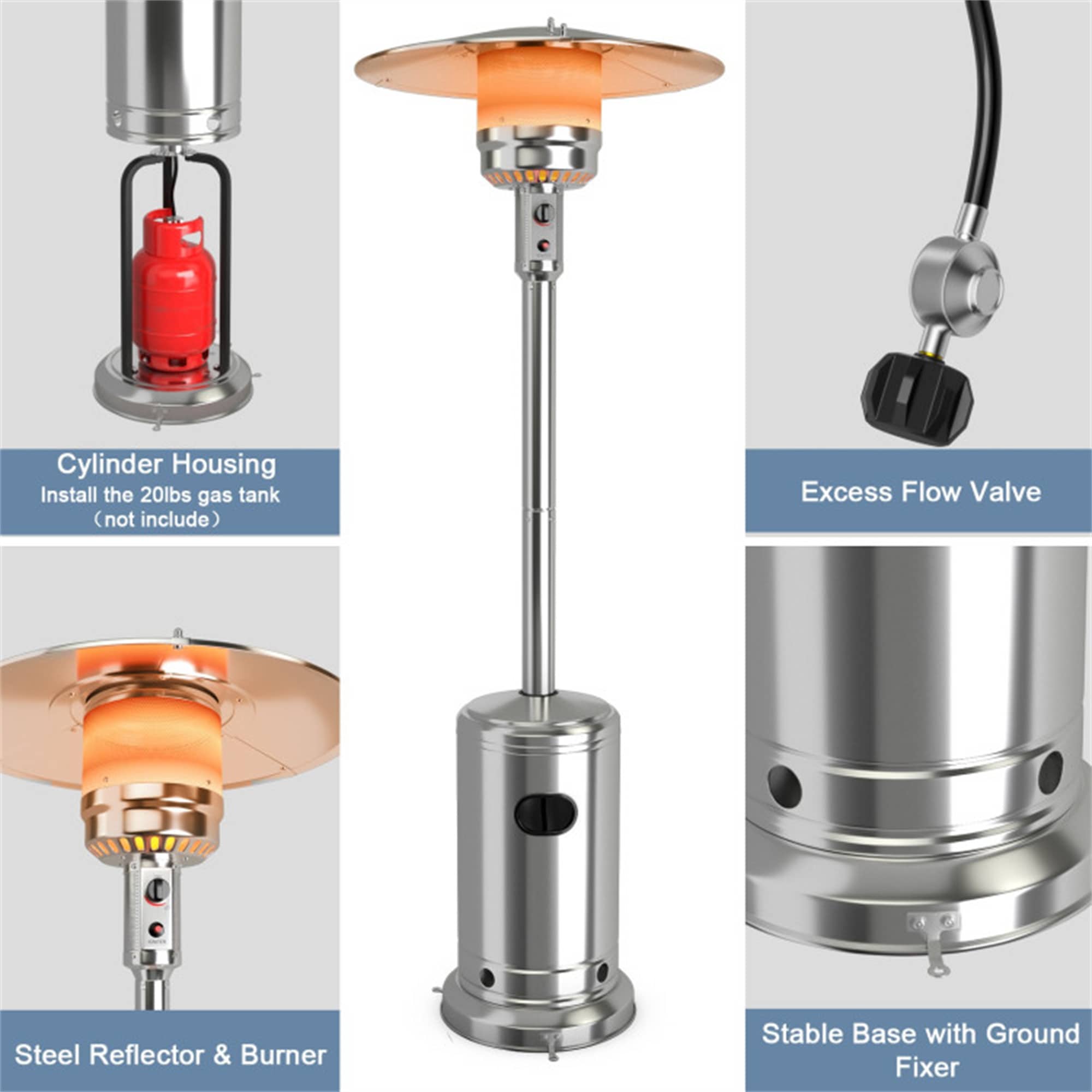 BABOOM BOM-126827-OR Outdoor-Gas-Patio-Heaters - View #7