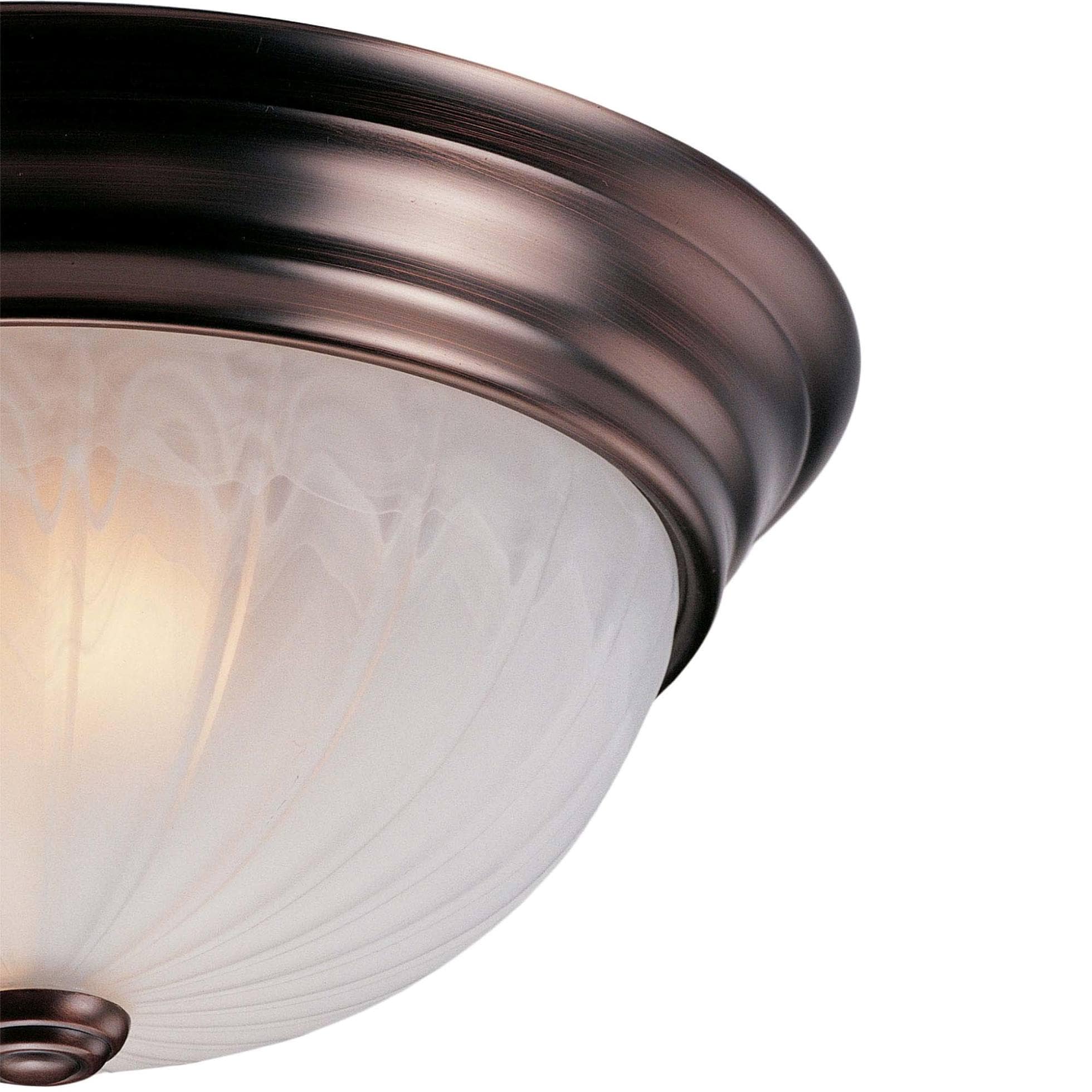 Marti 11" Bronze Alabaster Glass Bowl Ceiling Light